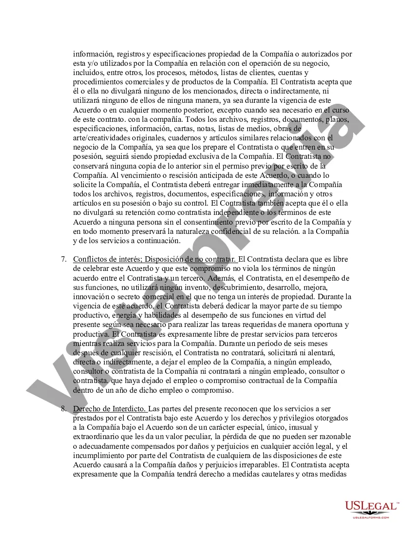 Preview Acuerdo de contratista independiente para trabajadores por cuenta propia