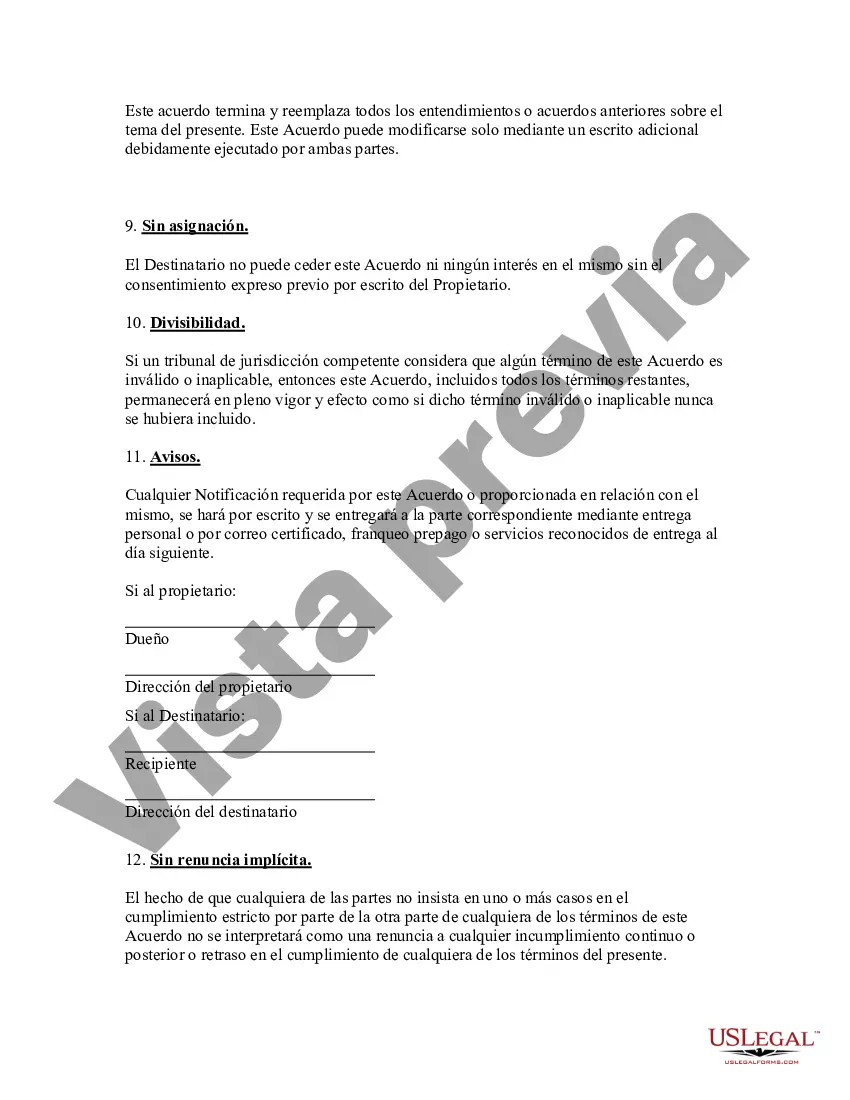 Preview Acuerdo de Confidencialidad para Entrevista