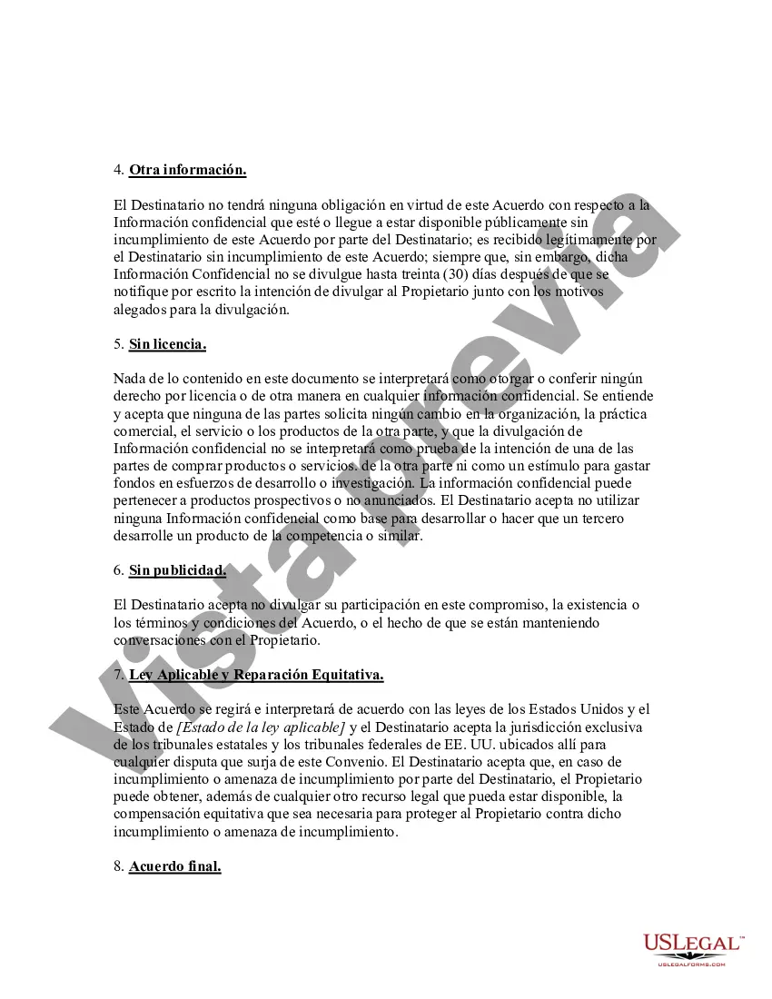 Preview Acuerdo de confidencialidad para intérpretes