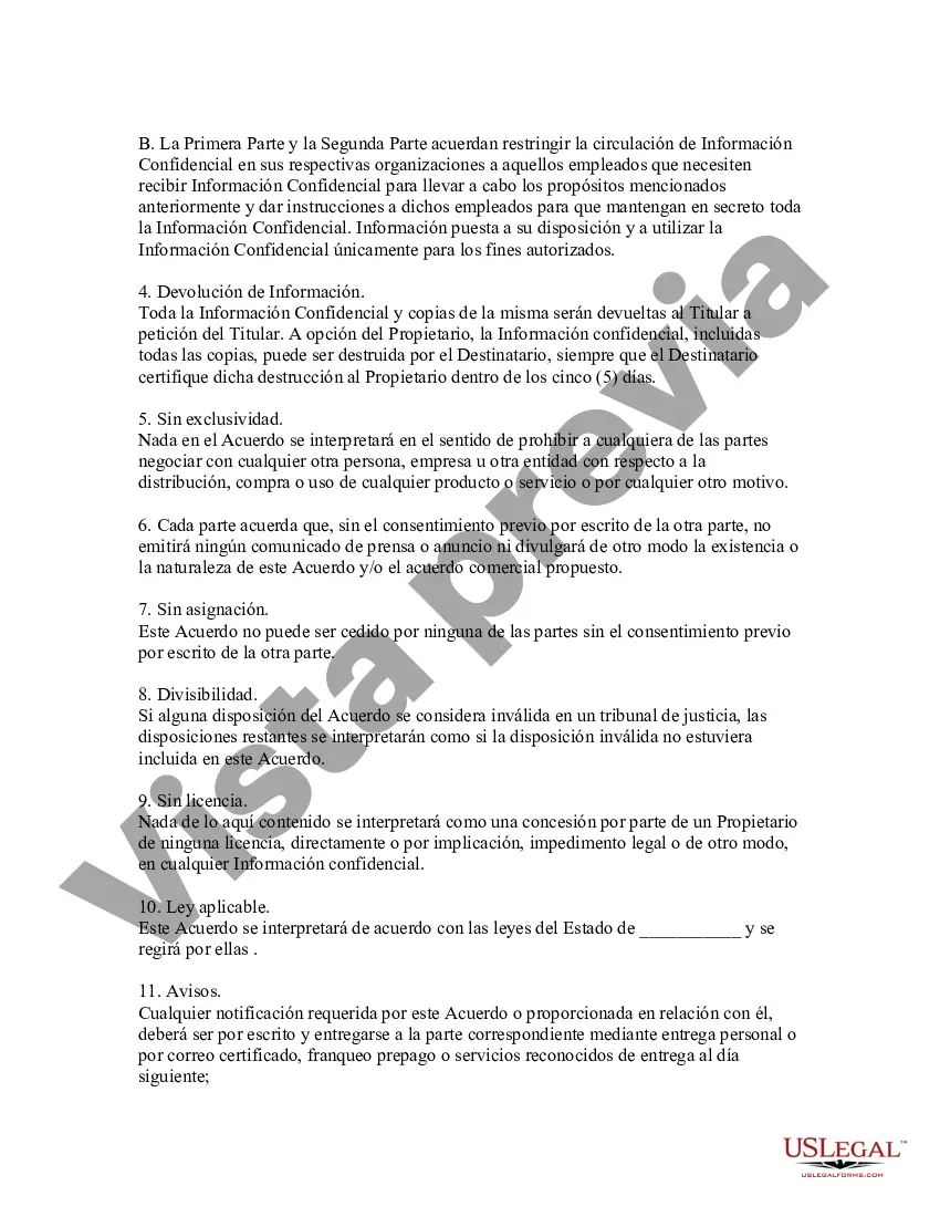 Preview Acuerdo de confidencialidad recíproco