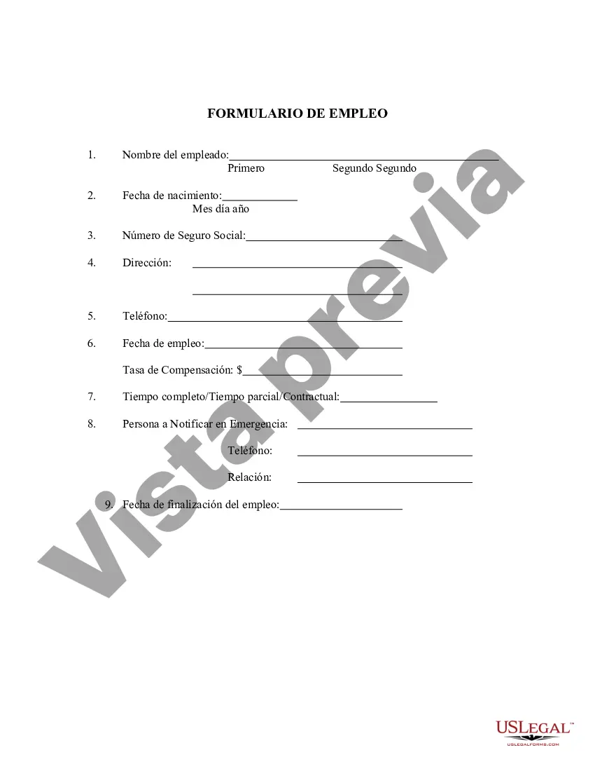 Preview Formulario de Empleo