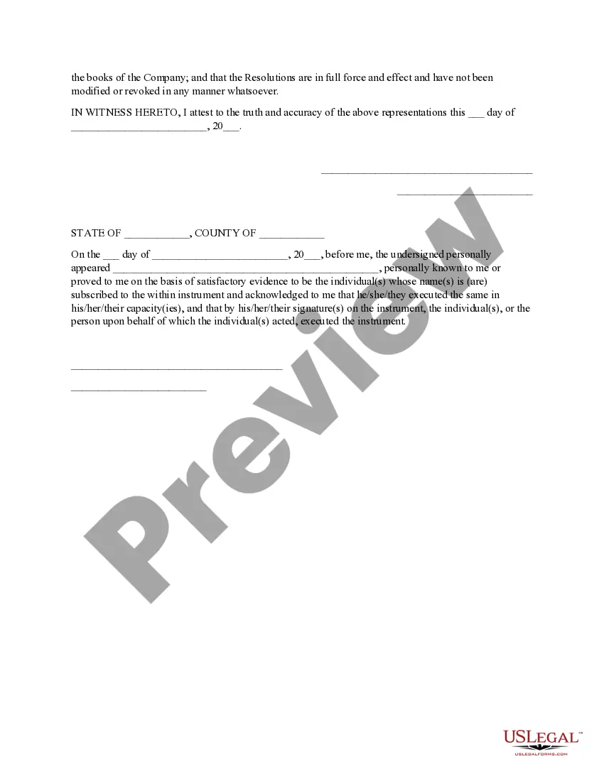 Preview Resolution of LLC Members - Mortgage and Purchase