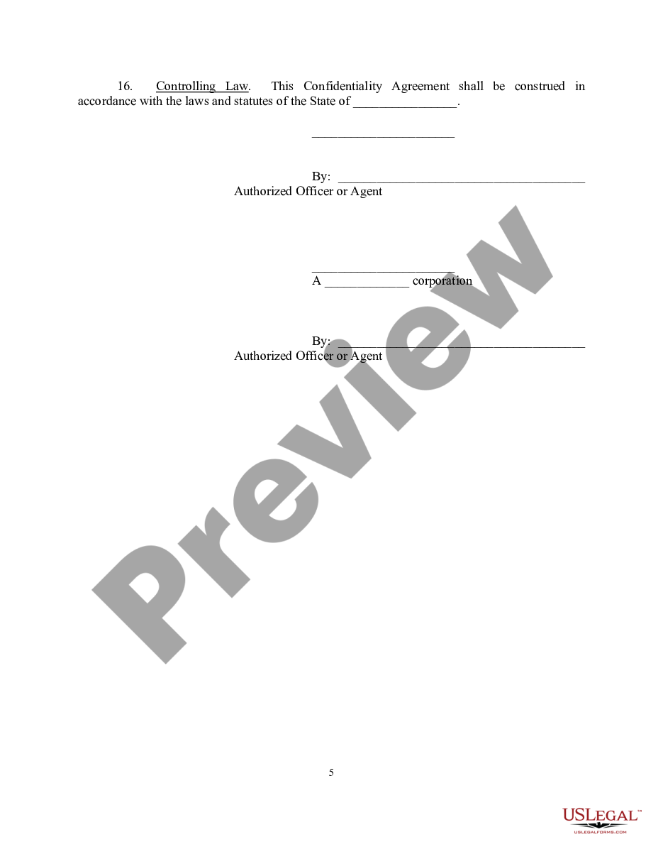 page 4 Confidentiality Agreement for a potential Investor, Partner or Consultant Company preview