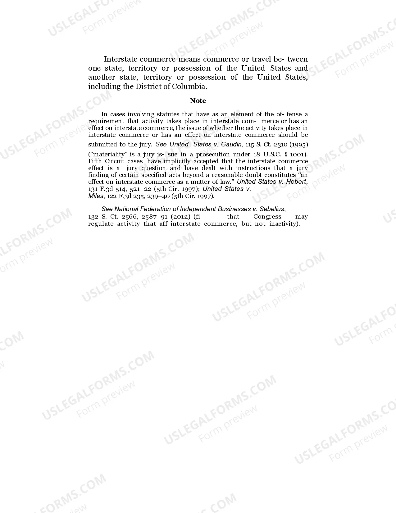 Preview Interstate Commerce - Defined