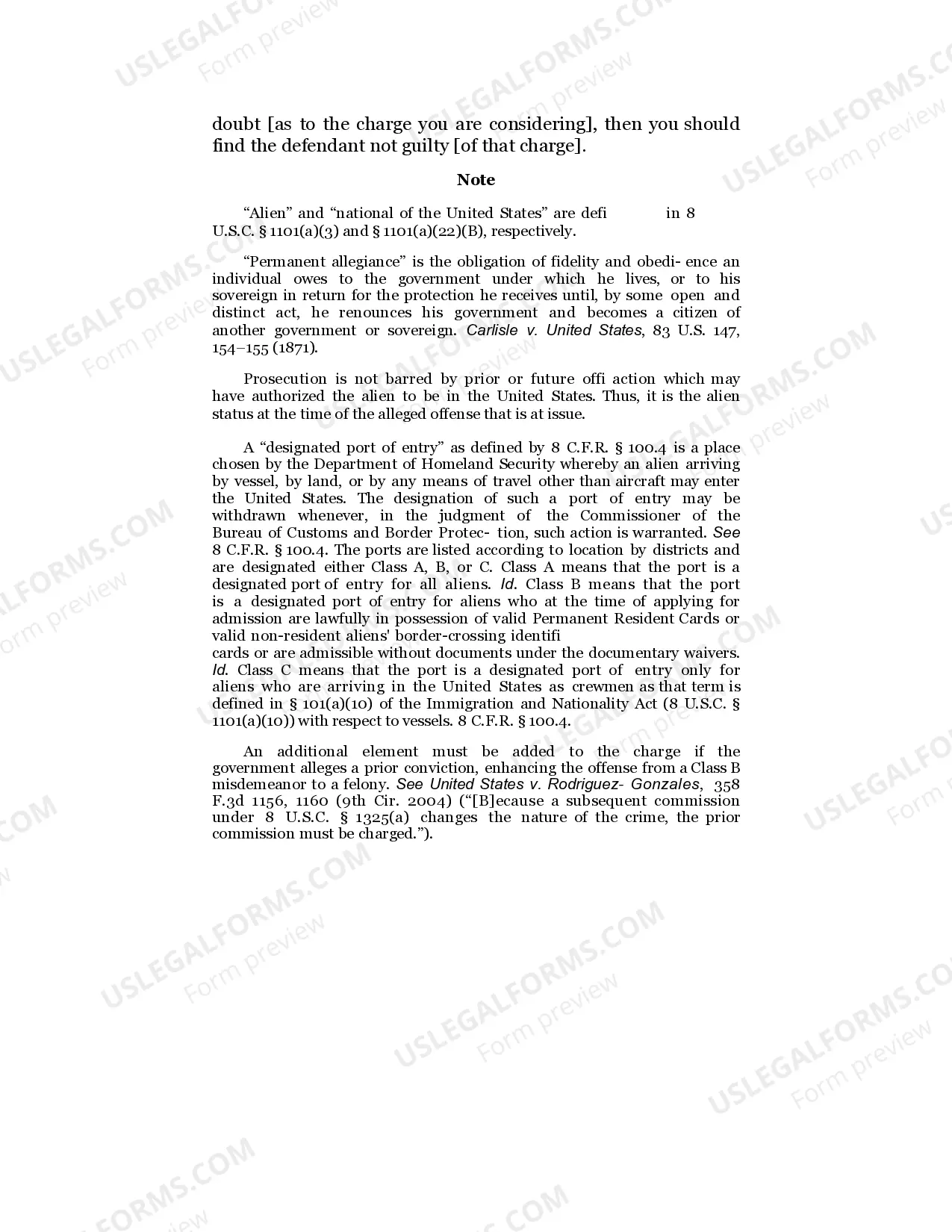 Preview Illegal Enrty