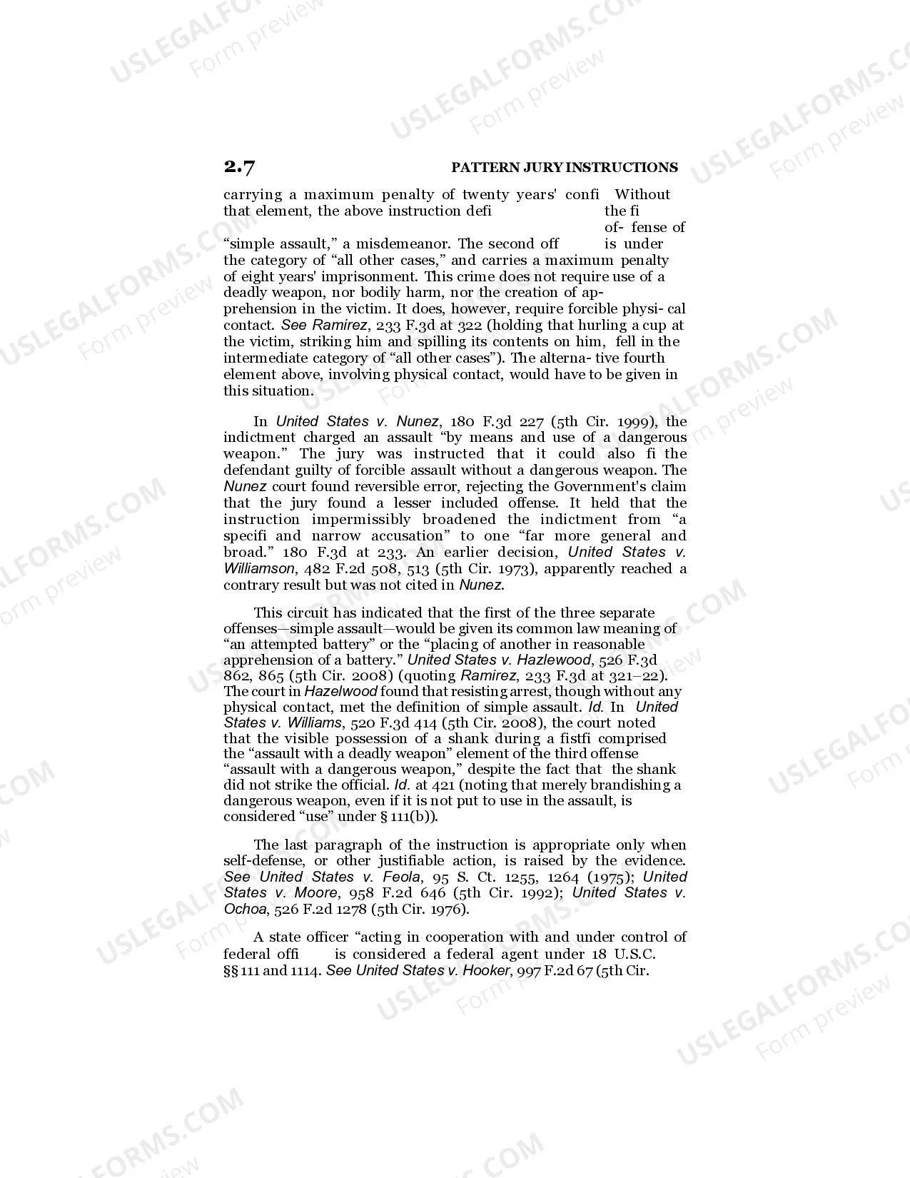 Preview Assaulting a Federal Officer