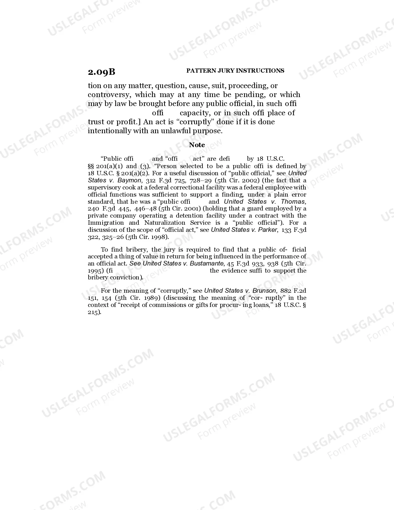 Preview Receiving Bribe by a Public Official