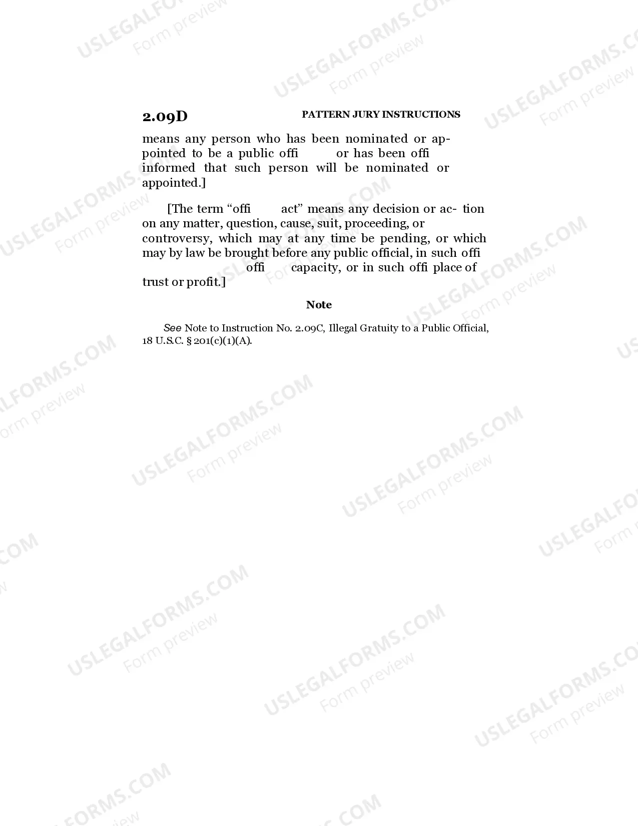 Preview Receiving Illegal Gratuity by a Public Official