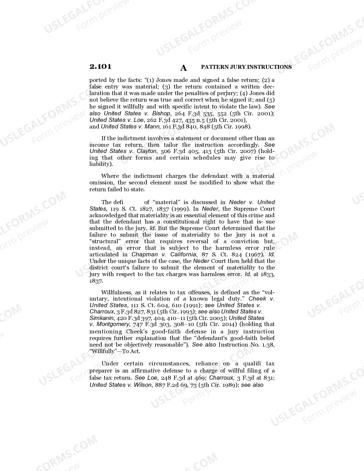 Preview False Statements