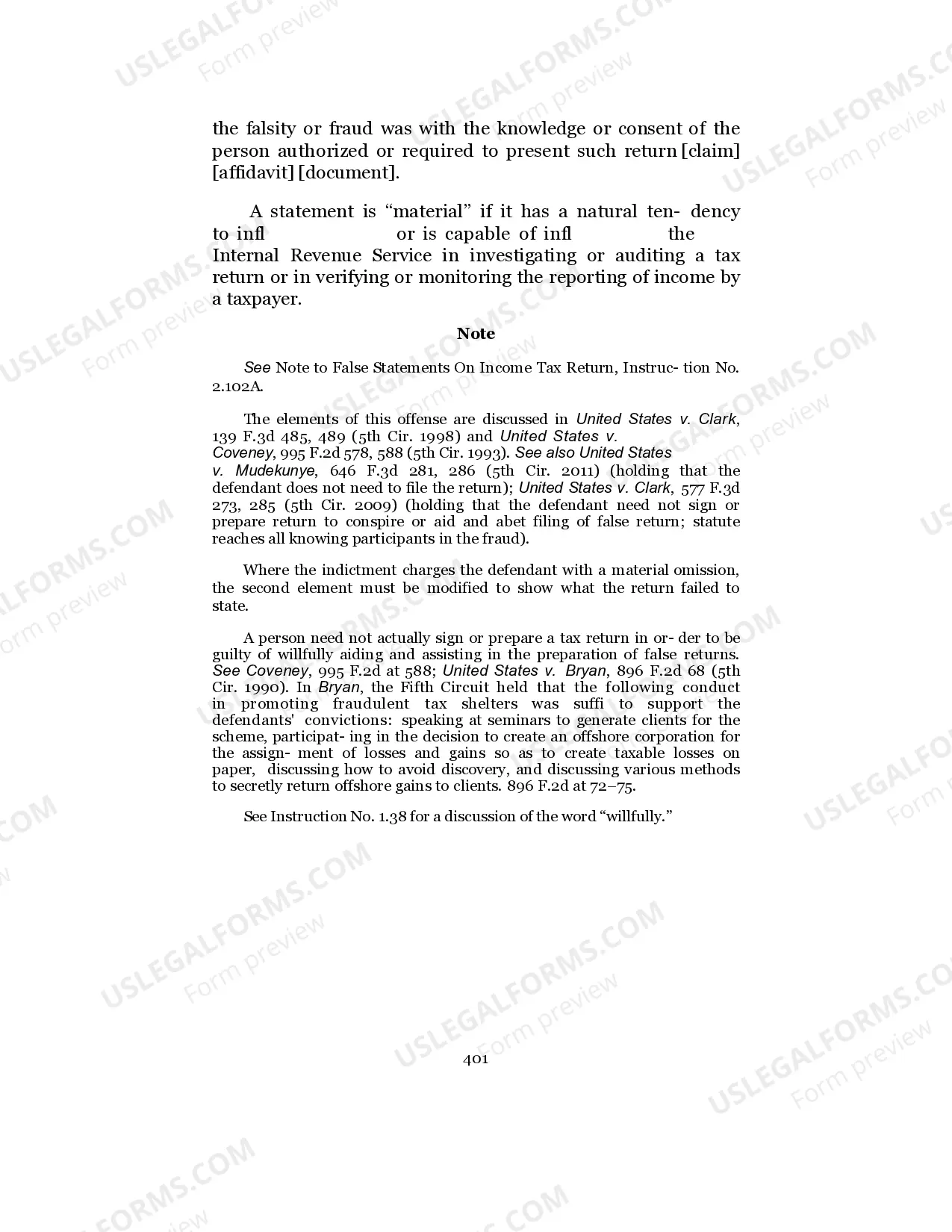 Preview Aiding or Assisting in Preparation of False Documents Under Internal Revenue Laws