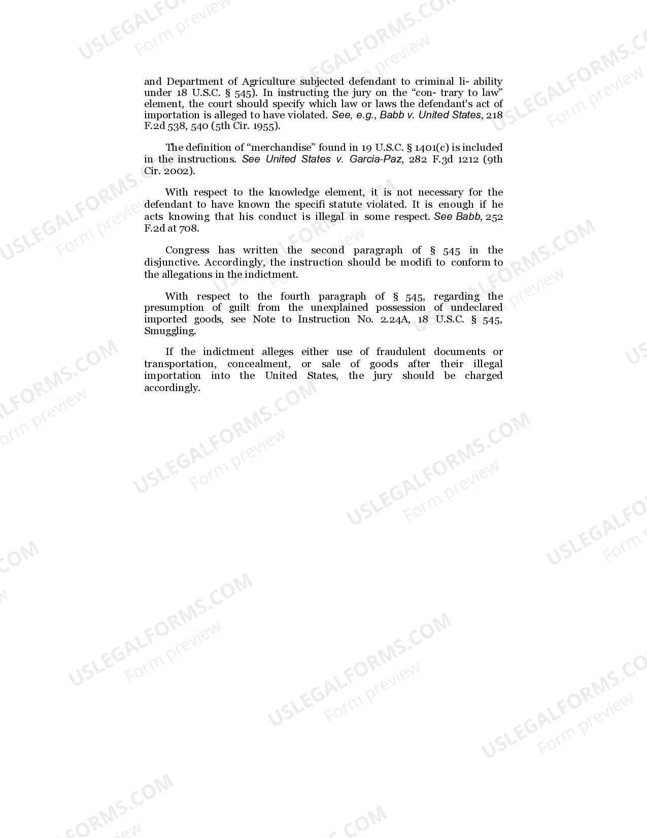 Preview Illegal Importation of Merchandise