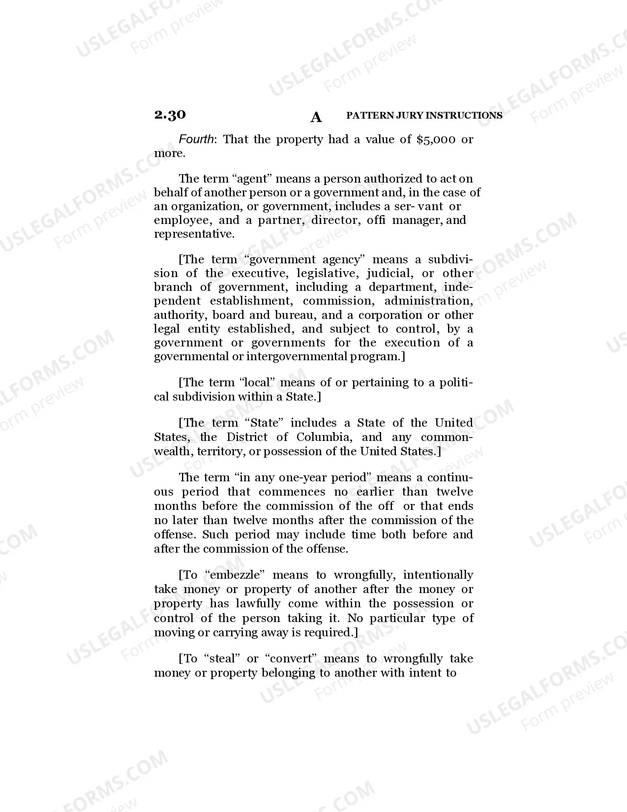 Preview Theft Concerning Programs Receiving Federal Funds