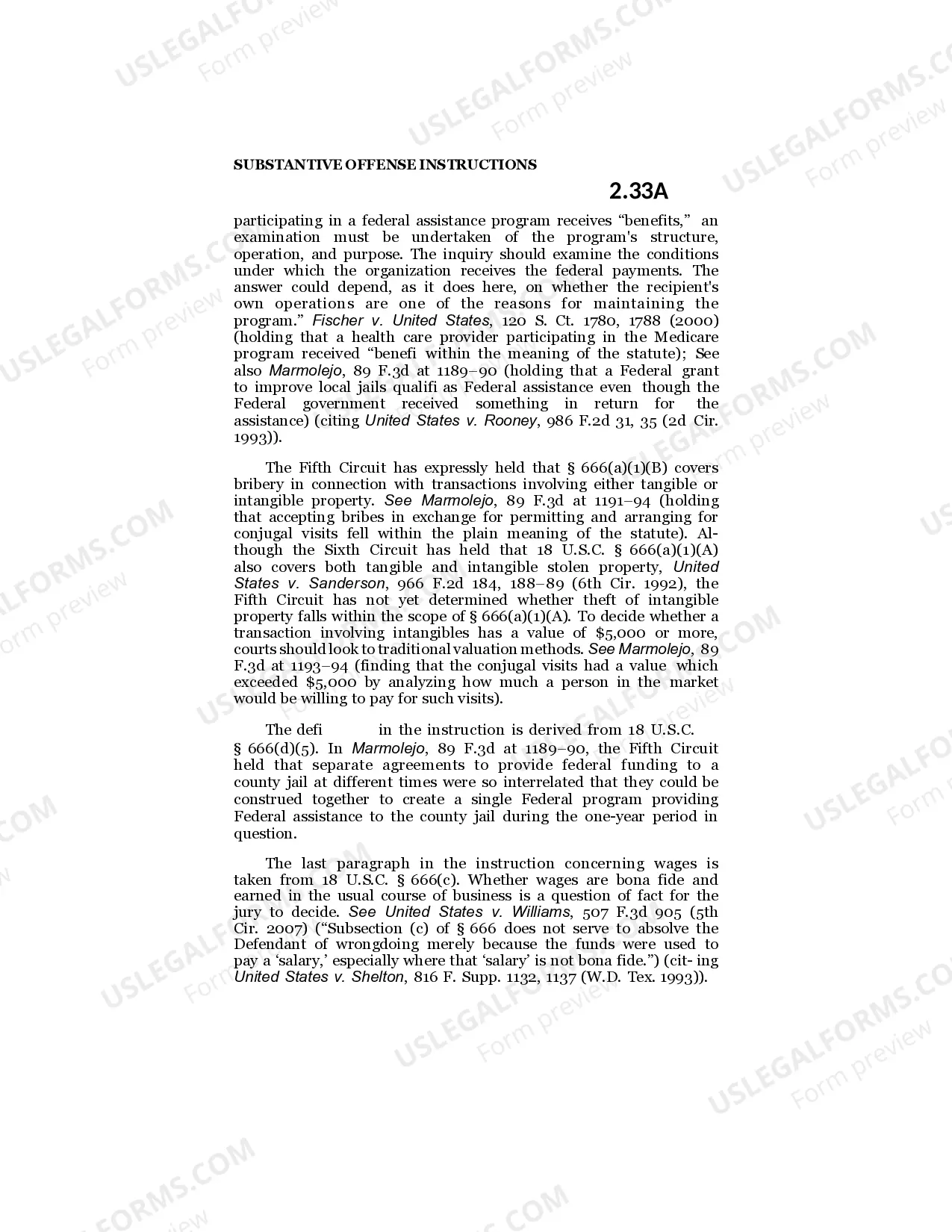 Preview Theft Concerning Programs Receiving Federal Funds