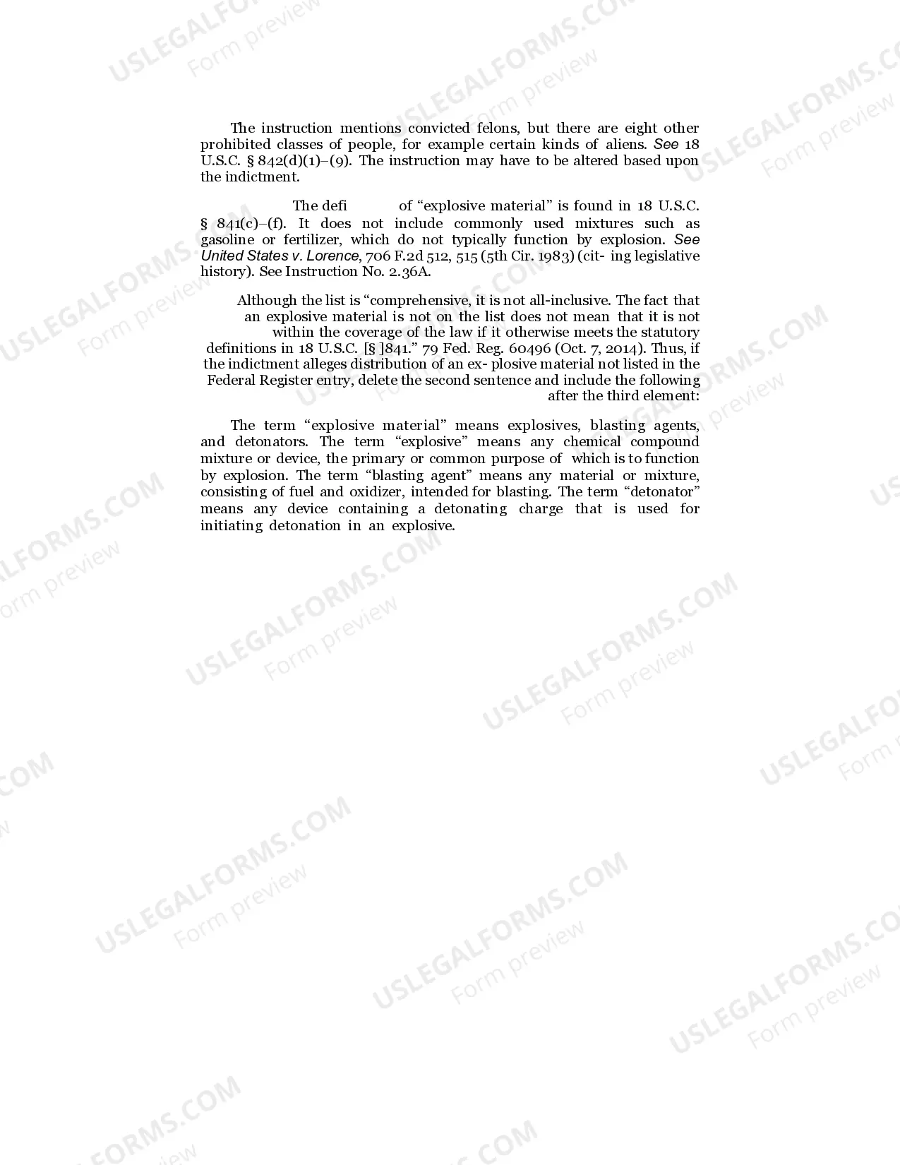 Preview Unlawful Distribution of Explosive Materials