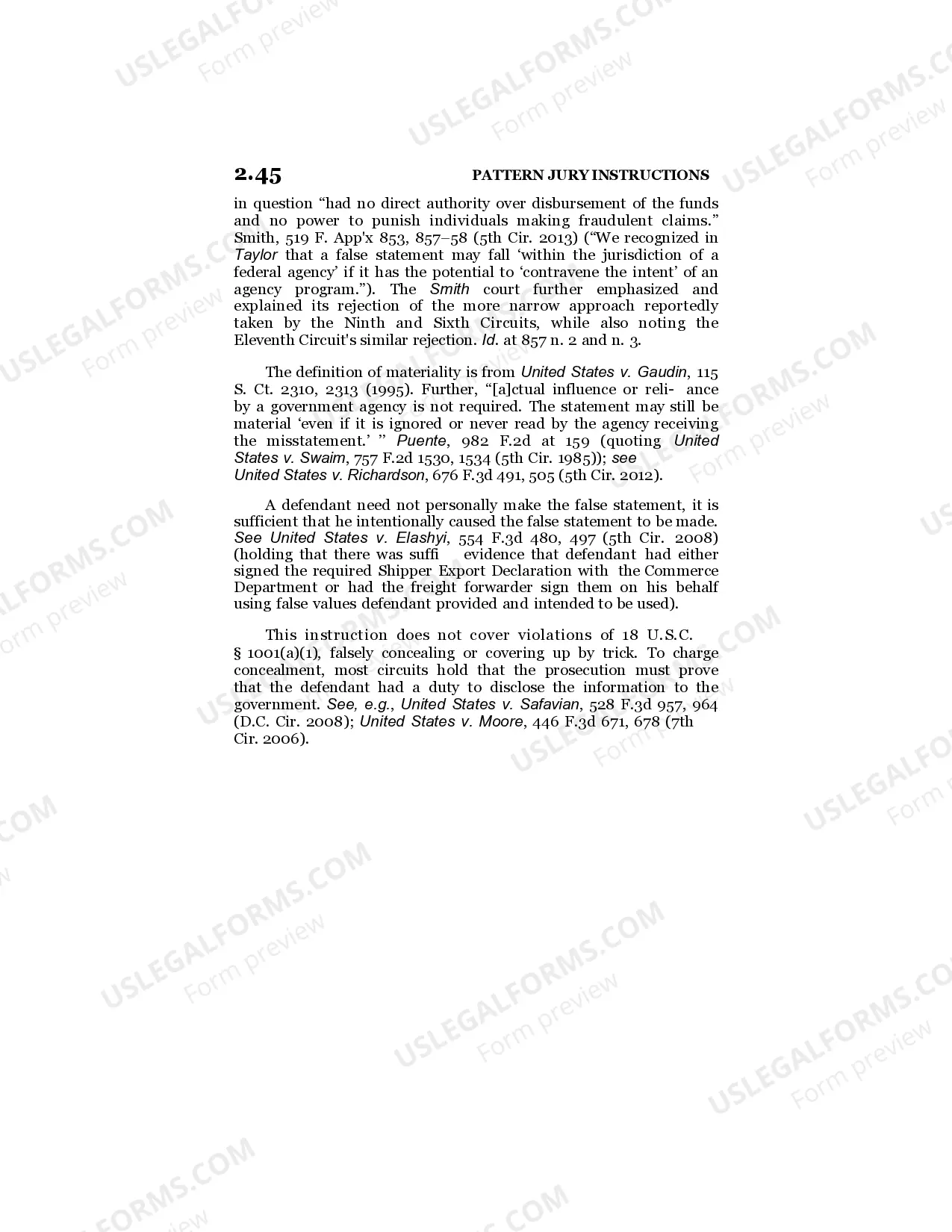 Preview False Statement s to Federal Agencies and Agents