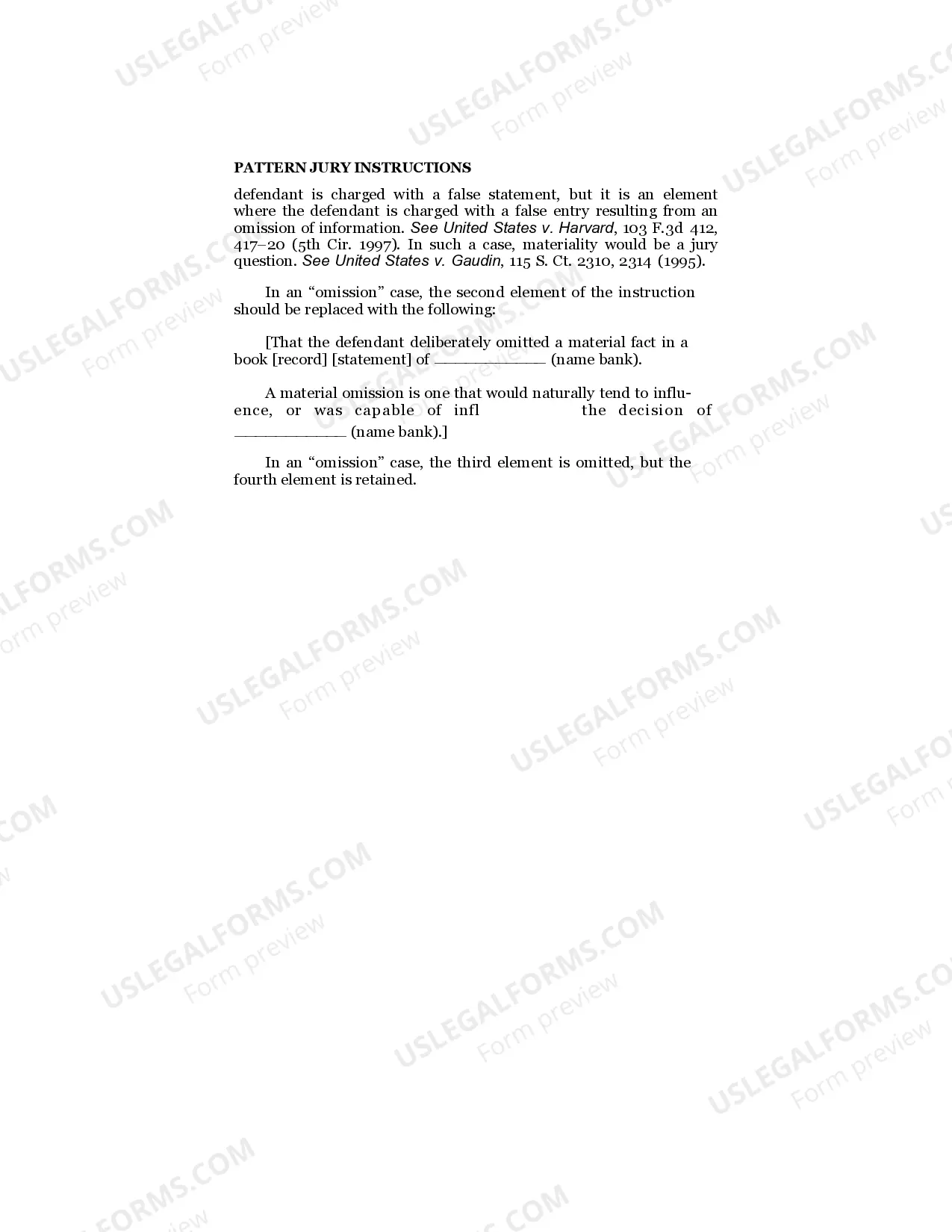 Preview False Statements in Bank Records