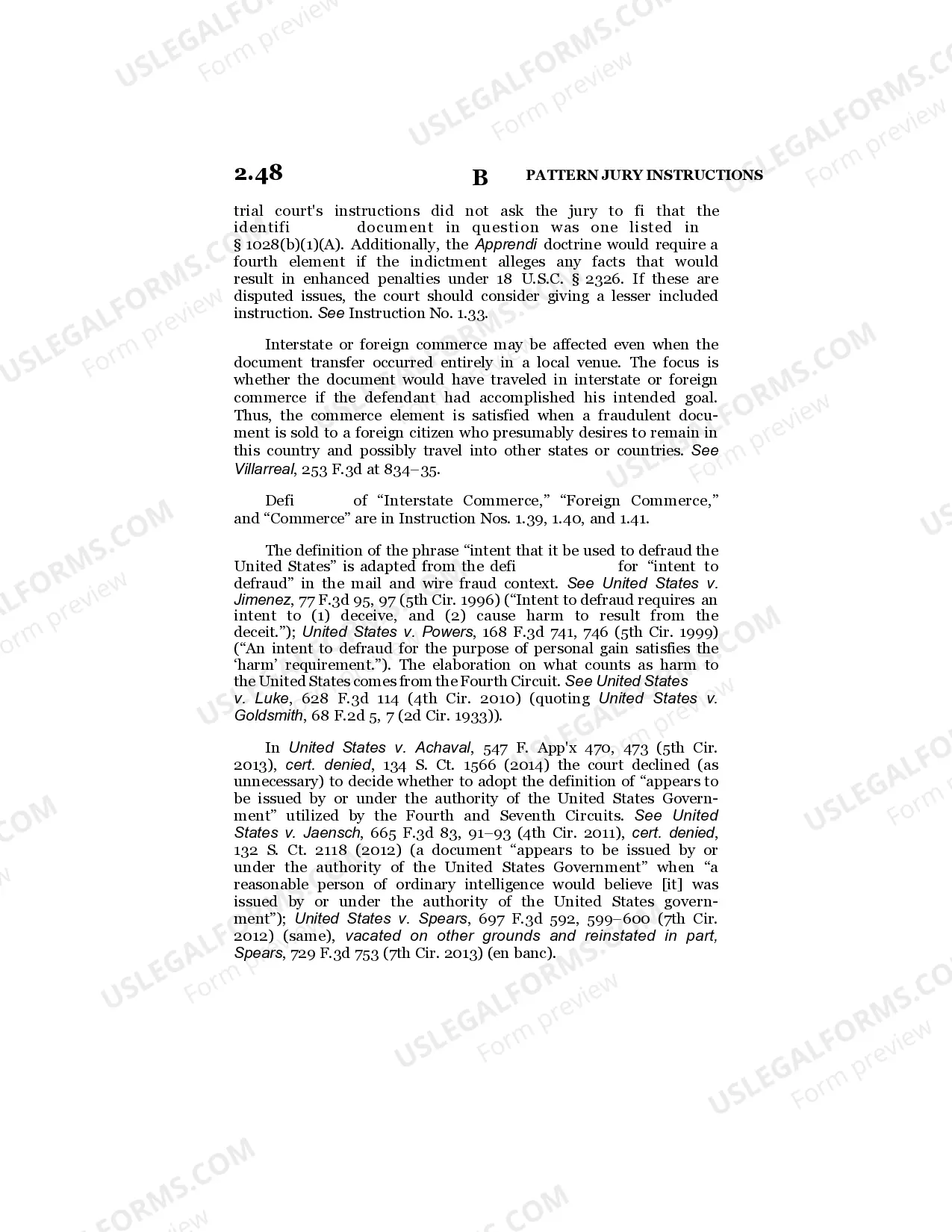 Preview Possession of False Document with Intent to Defraud United States