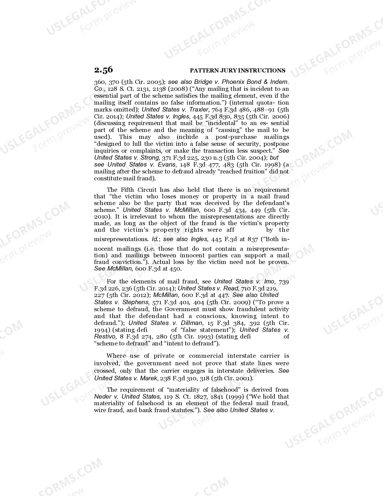 Preview Mail Fraud; Money / Property or Honest Services