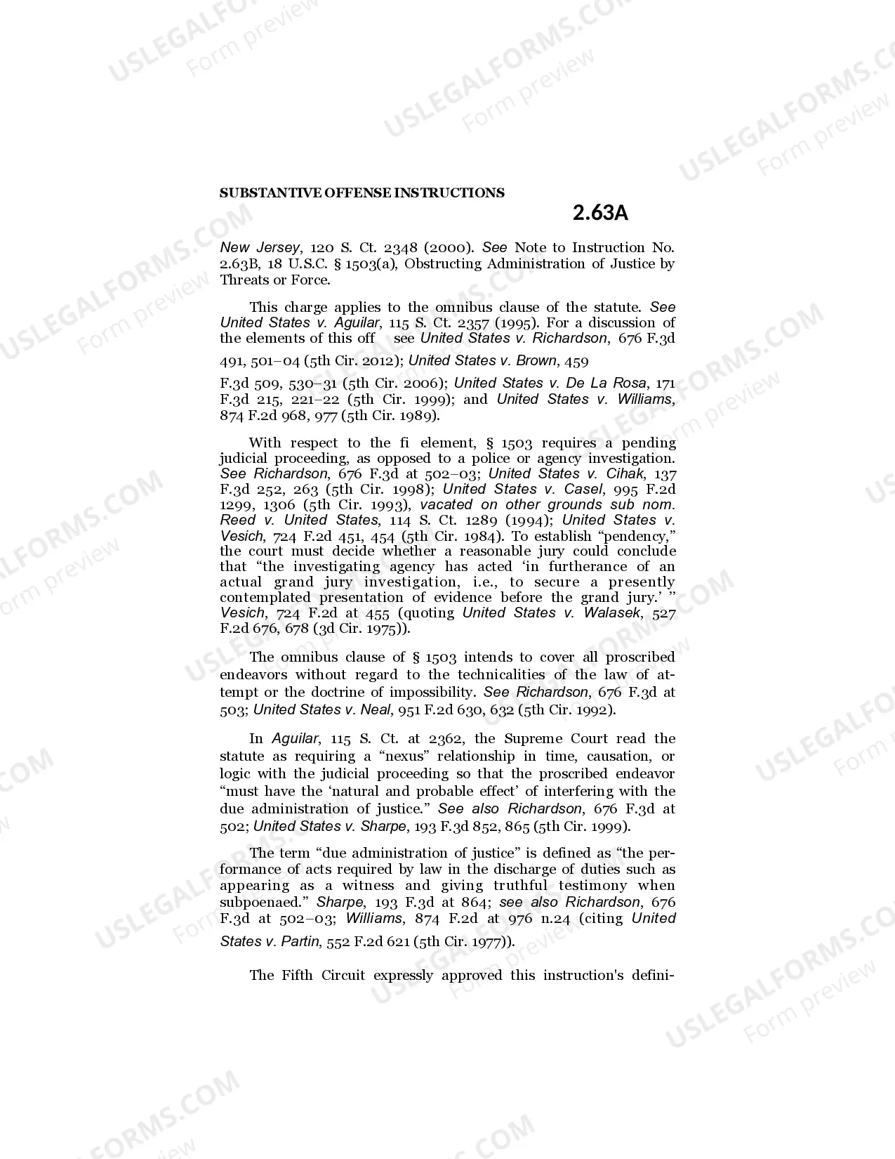 Preview Corruptly Obstructing Administration of Justice