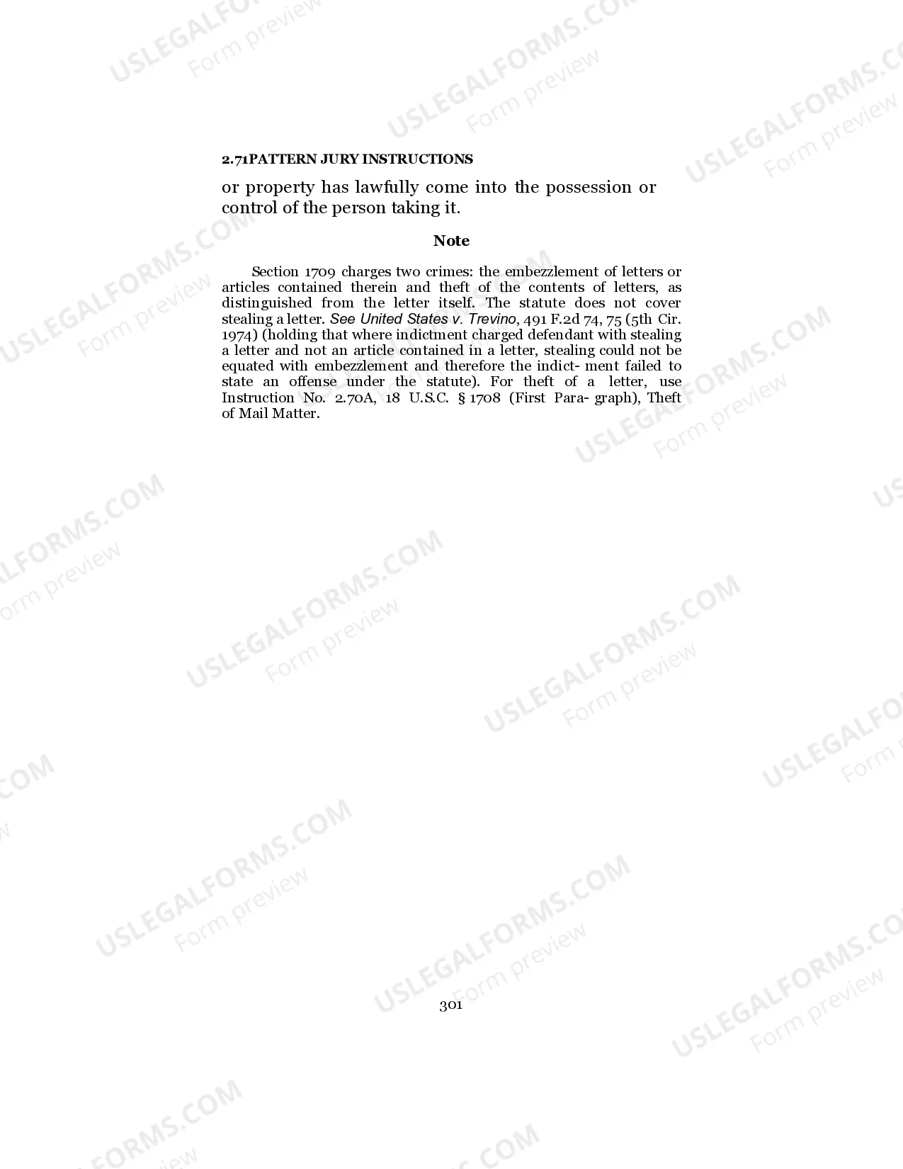 Preview Embezzlement / Theft of Mail Matter by Postal Service Employee