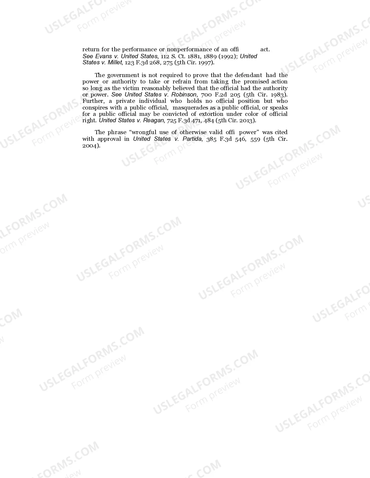 Preview Extortion under Color of Official Right