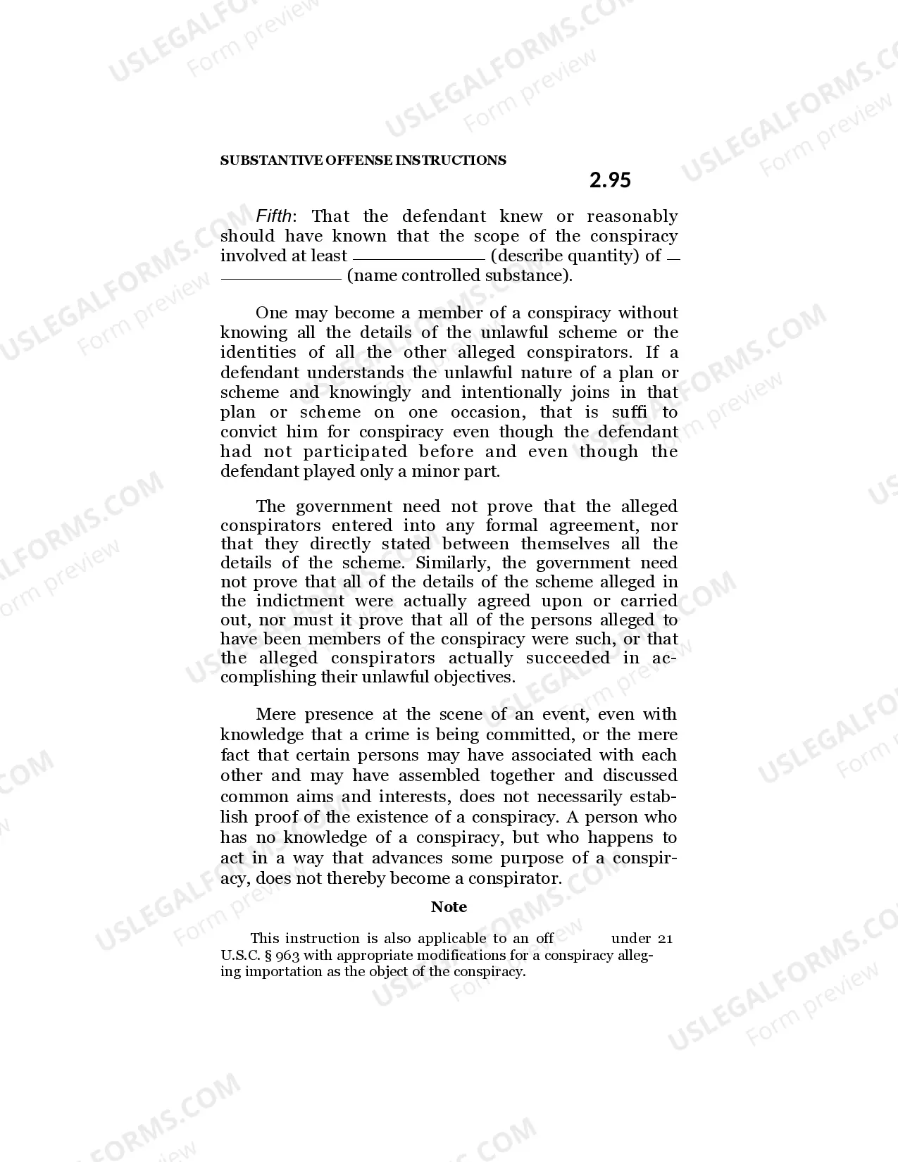 Preview Controlled Substances - Conspiracy