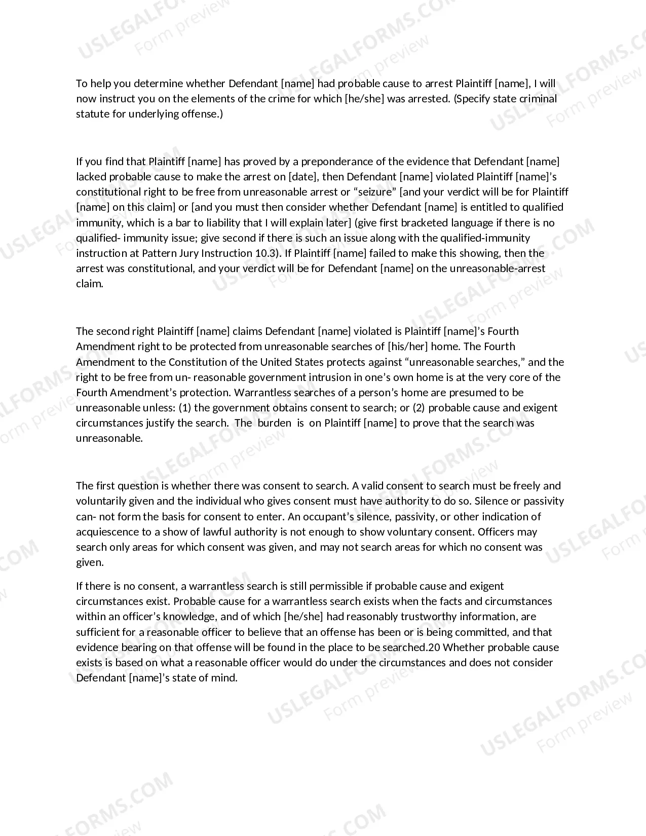 Preview Definition-Probable Cause