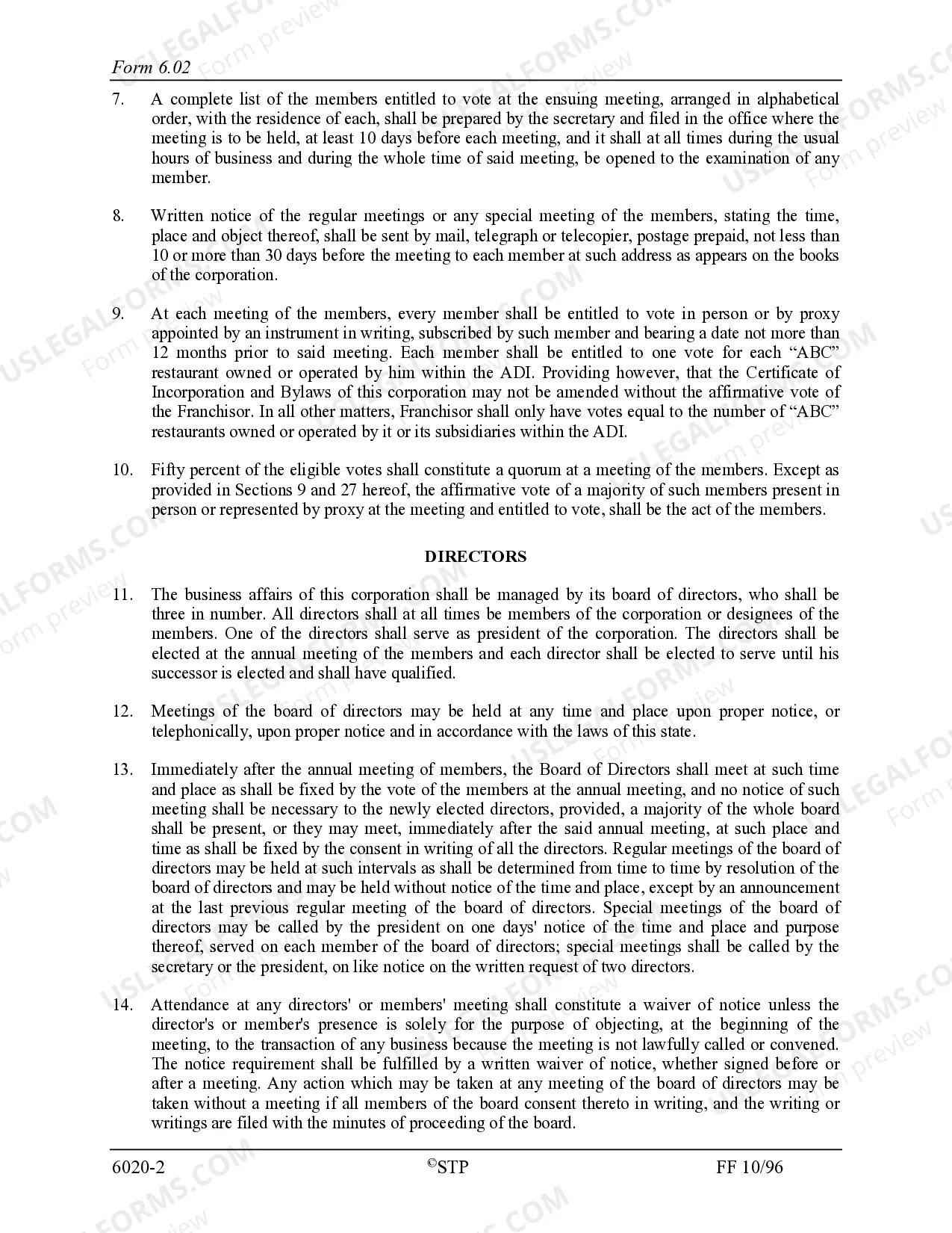 Preview Bylaws of ABC Advertising Cooperative