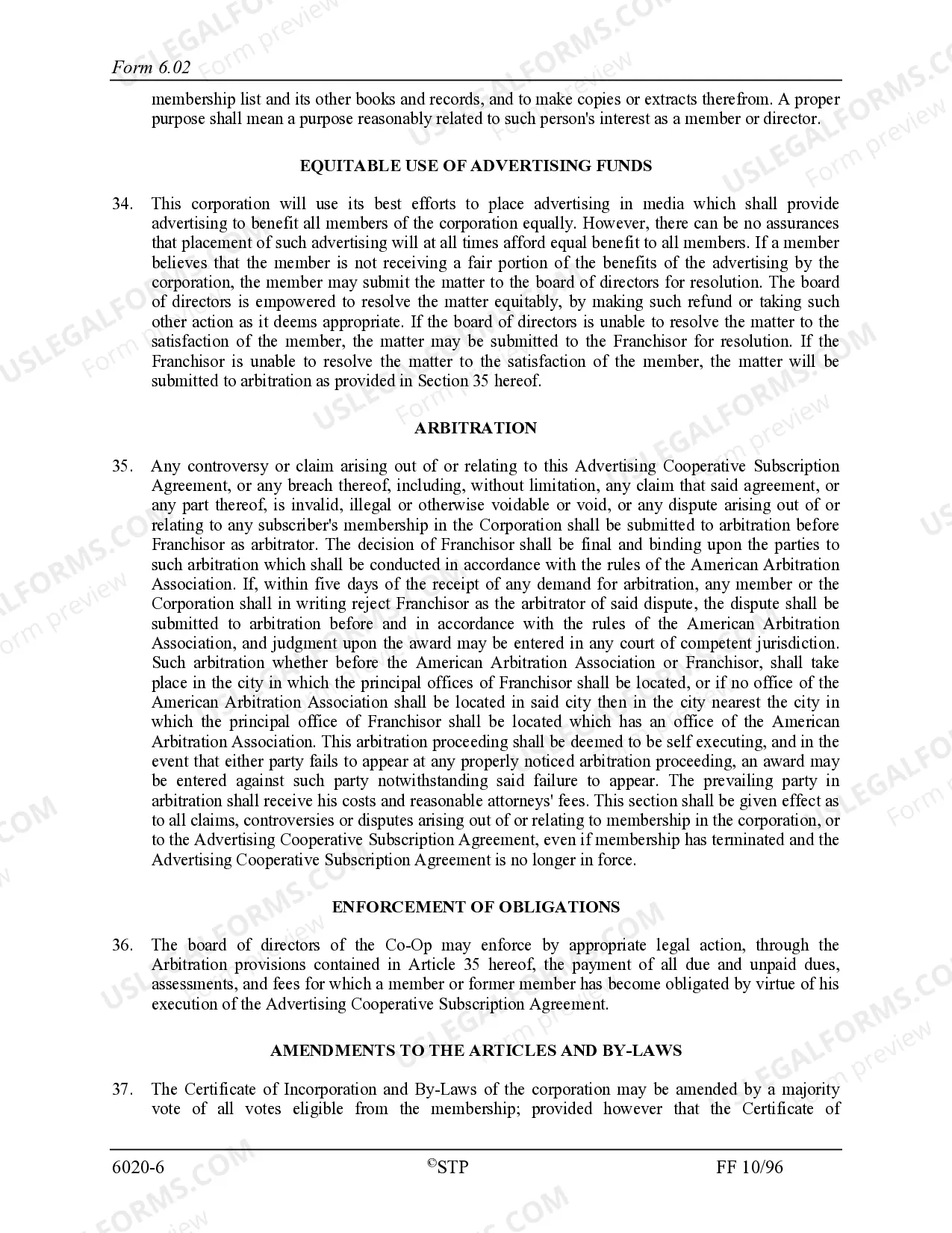 Preview Bylaws of ABC Advertising Cooperative