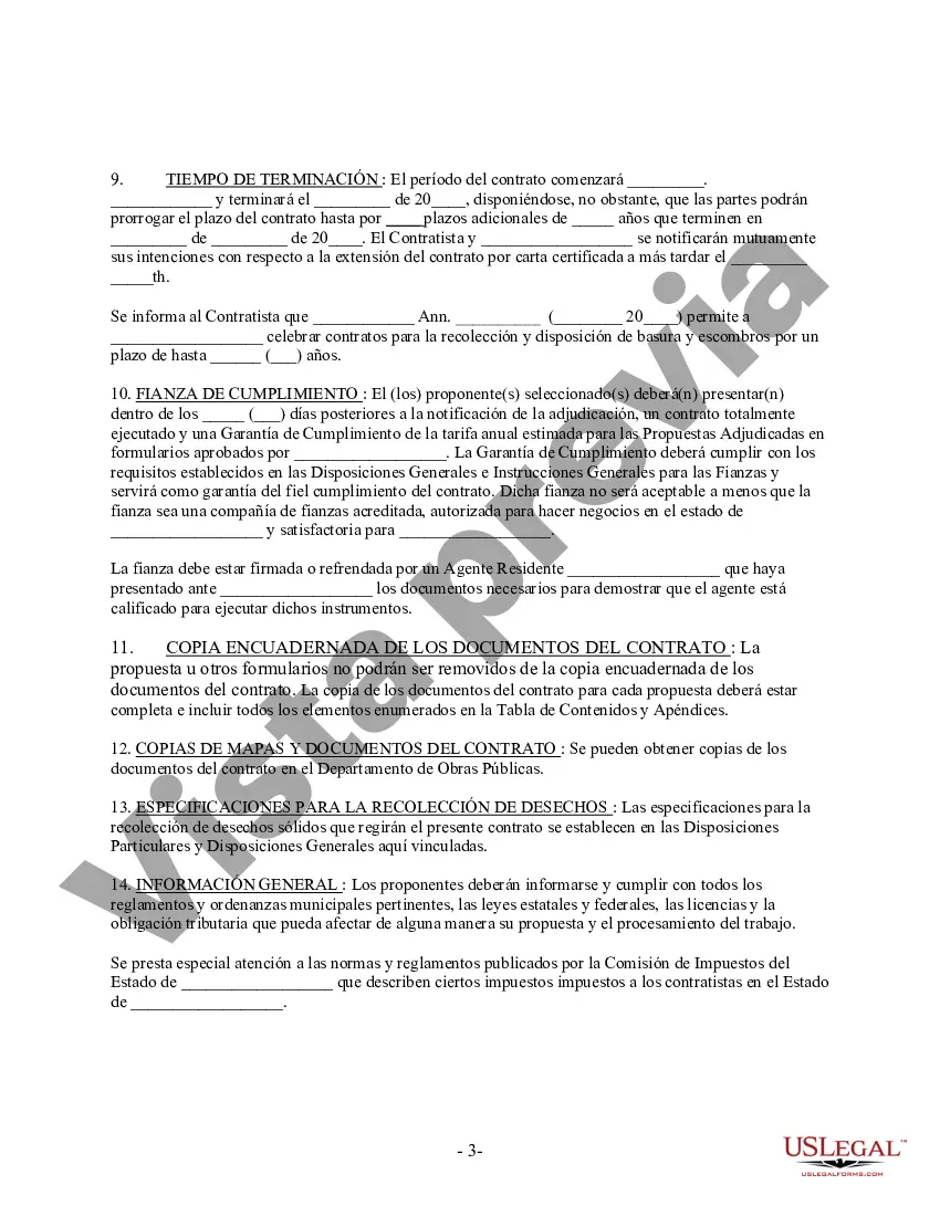 Preview Propuesta de Disposición de Residuos y Contrato para Municipio