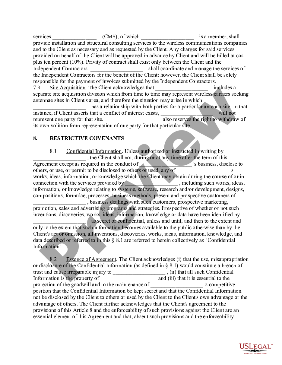 page 3 Consulting and Marketing Agreement - Wireless Communications preview