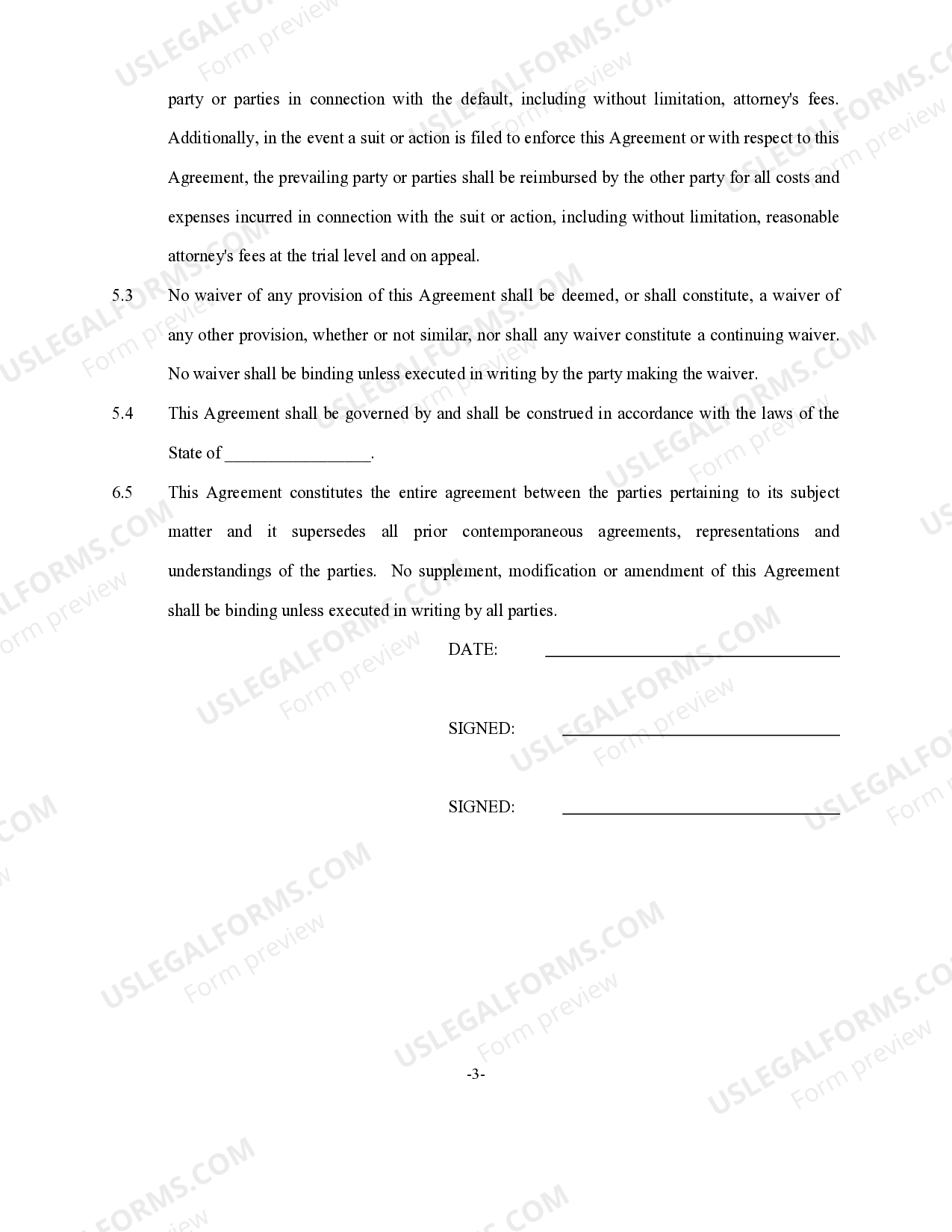 SelfEmployed Independent Contractor Employment Agreement Barber Form