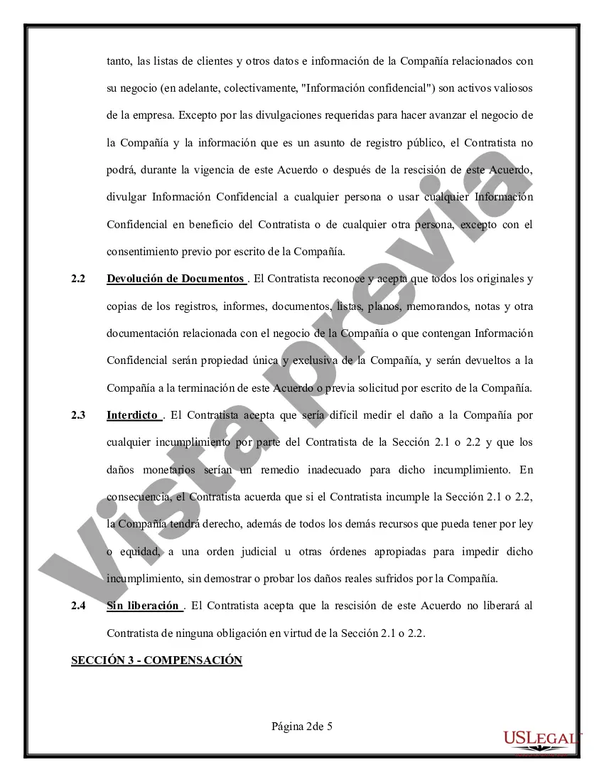 Preview Acuerdo de empleo de contratista independiente para trabajadores por cuenta propia - General