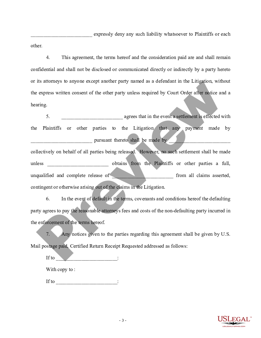 Connecticut Indemnification Agreement For Litigation - Litigation | US ...