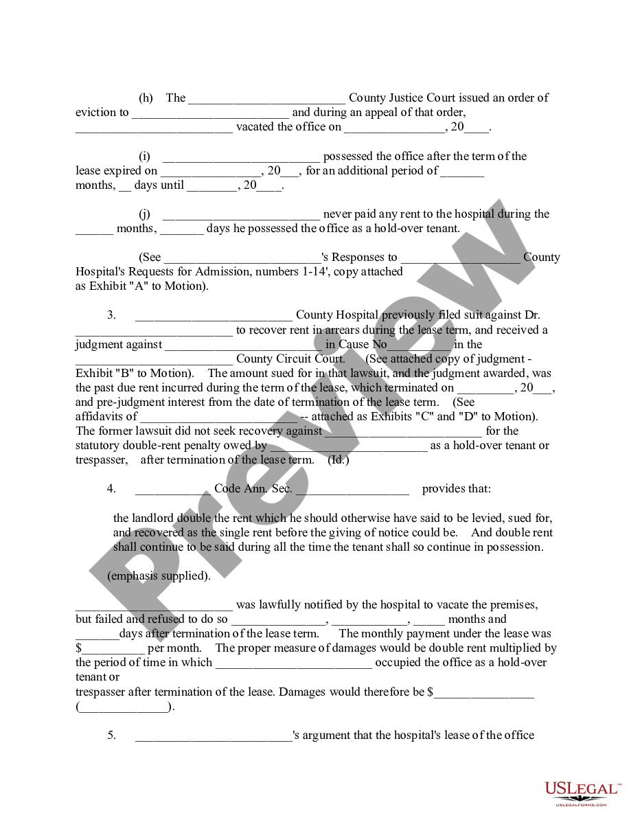 Motion for Summary Judgment Summary Judgment Form US Legal Forms