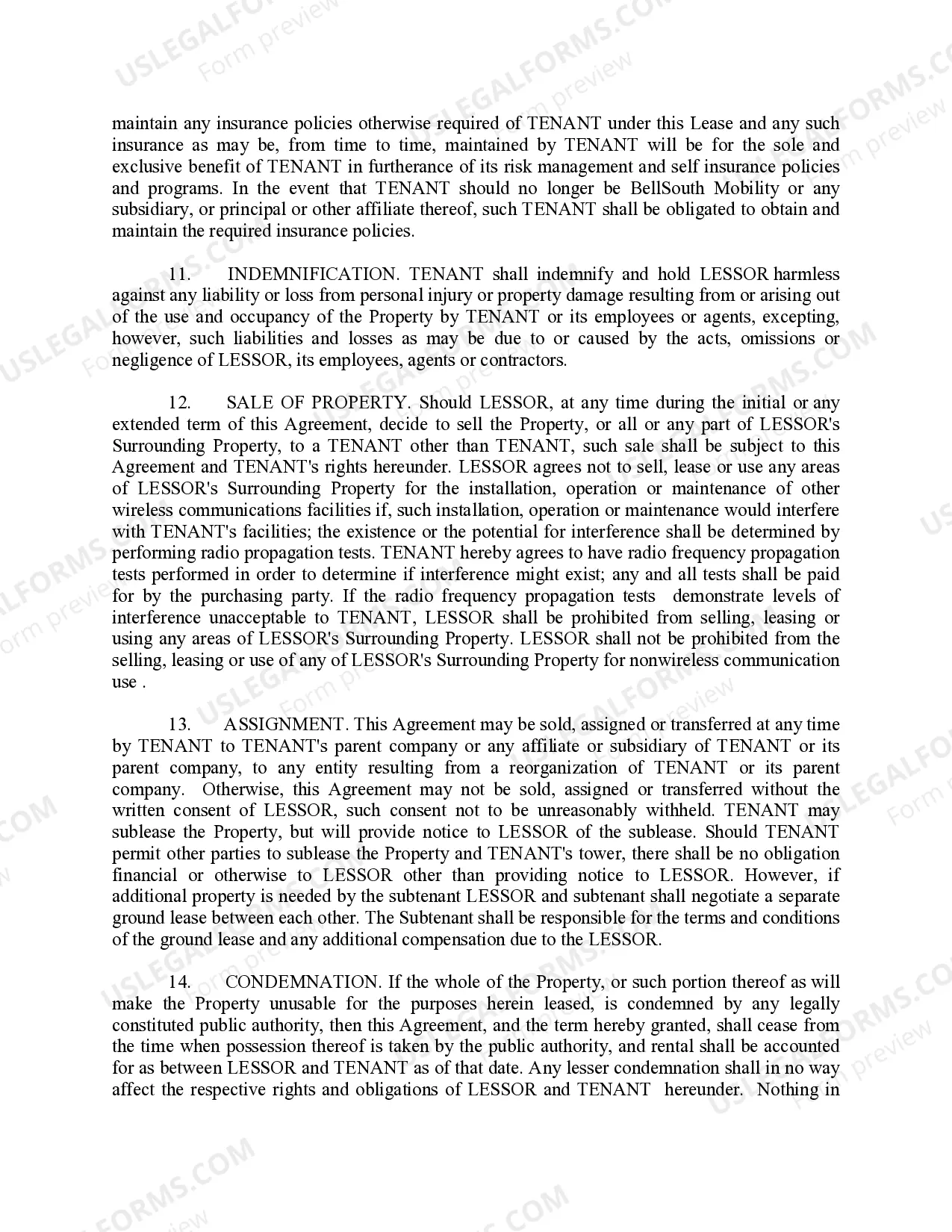 Preview Option to Lease Real Estate - Commercial