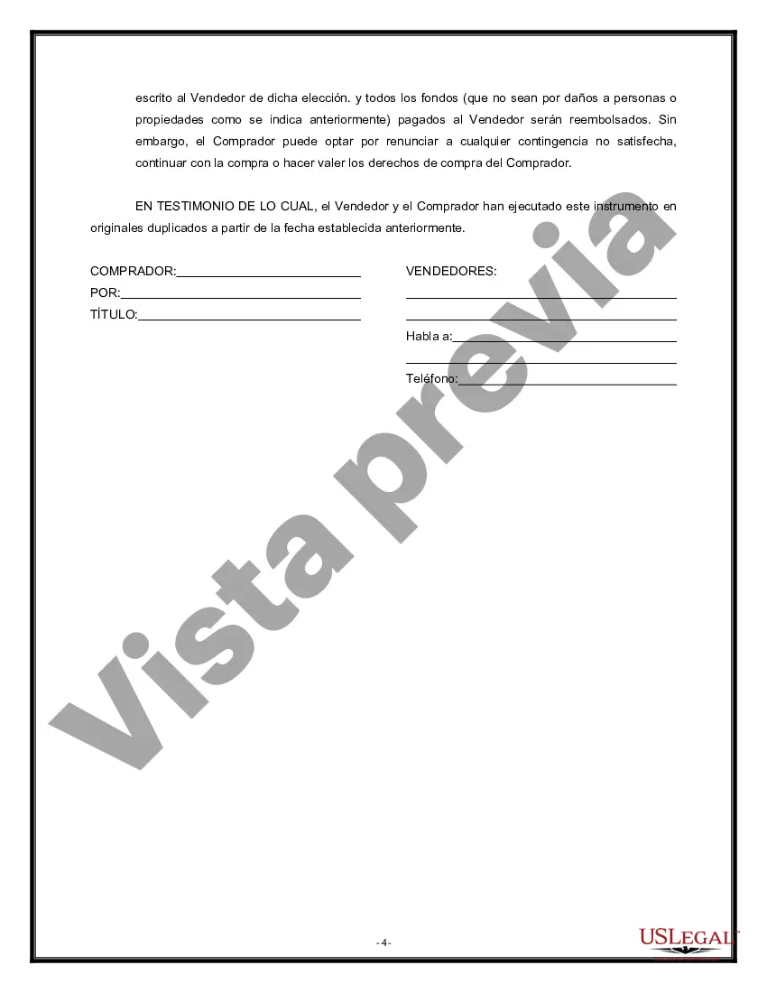 Preview Opción de Compra de Bienes Raíces - Forma Larga