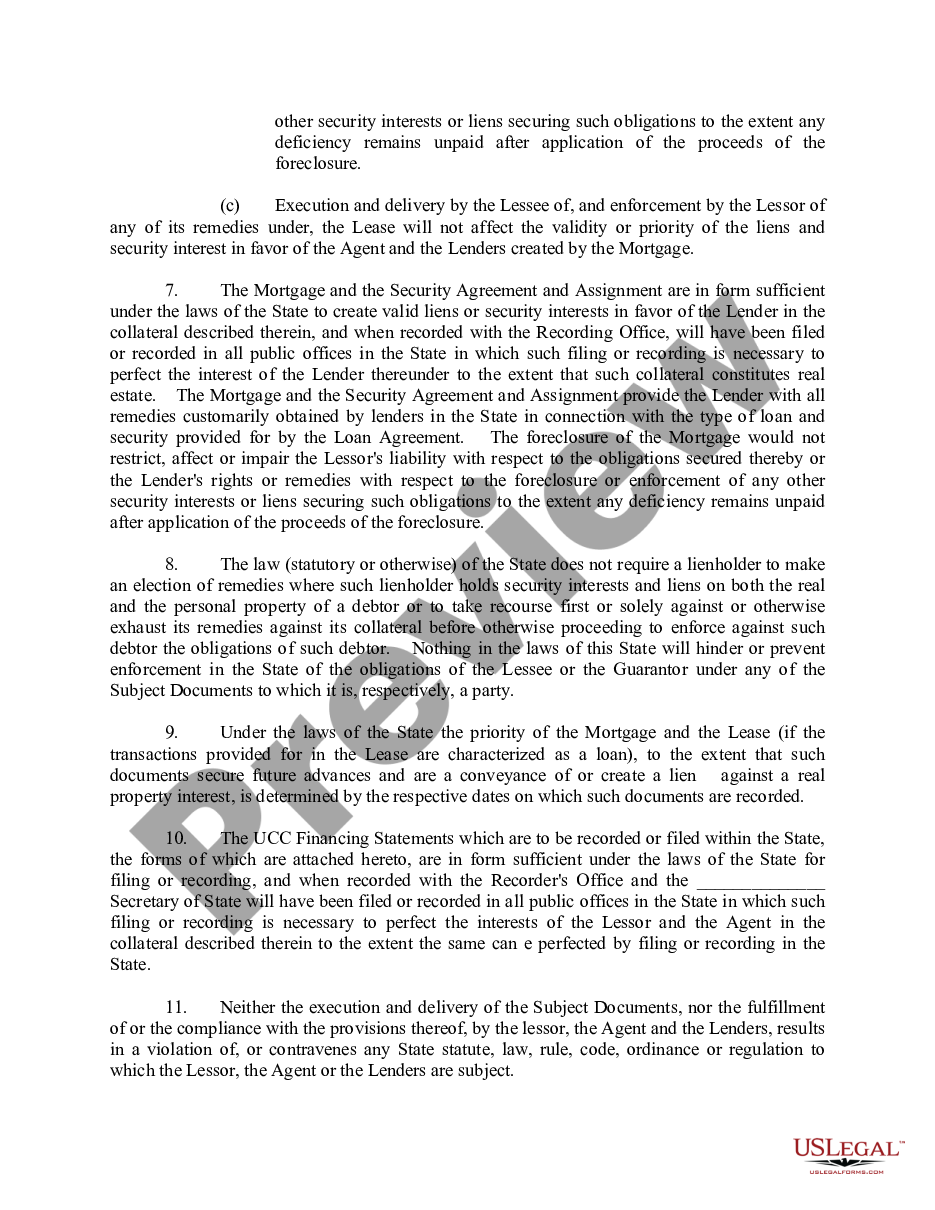 page 2 Form of Opinion of Local Counsel for Lessee preview