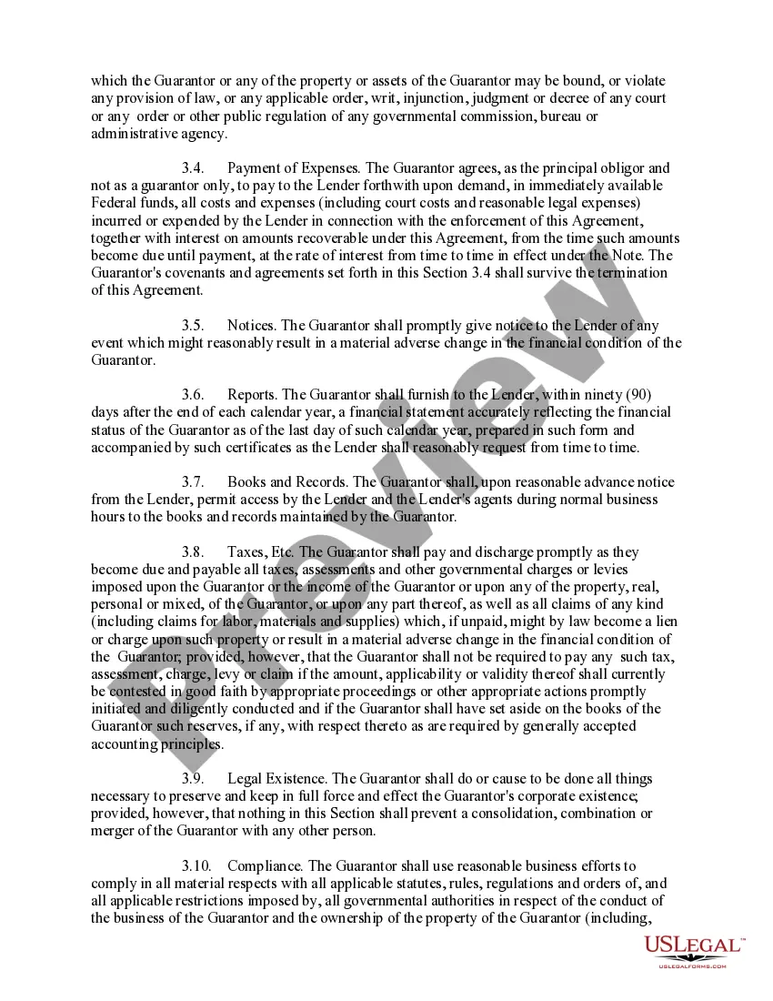 Get Complex Guaranty Agreement to Lender Preview Complex Guaranty Agreement to Lender