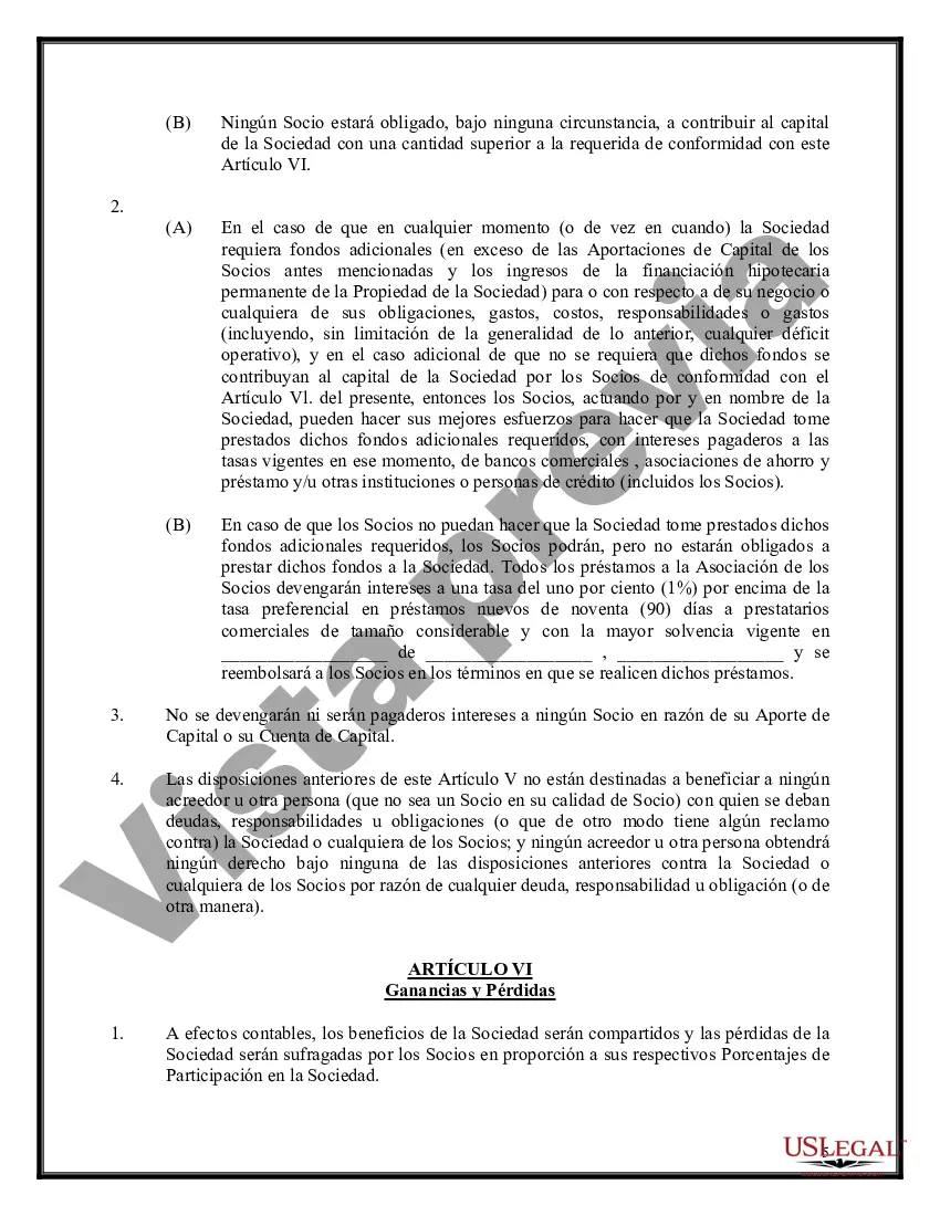 Preview Acuerdo General de Sociedad - Complejo