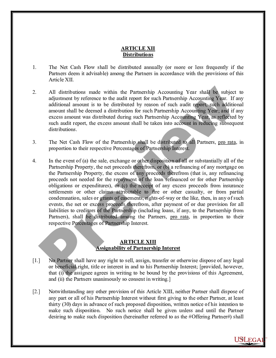 page 9 General Partnership Agreement - Complex preview