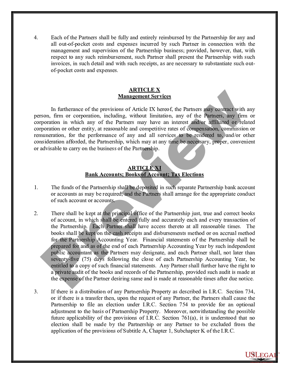 page 8 General Partnership Agreement - Complex preview
