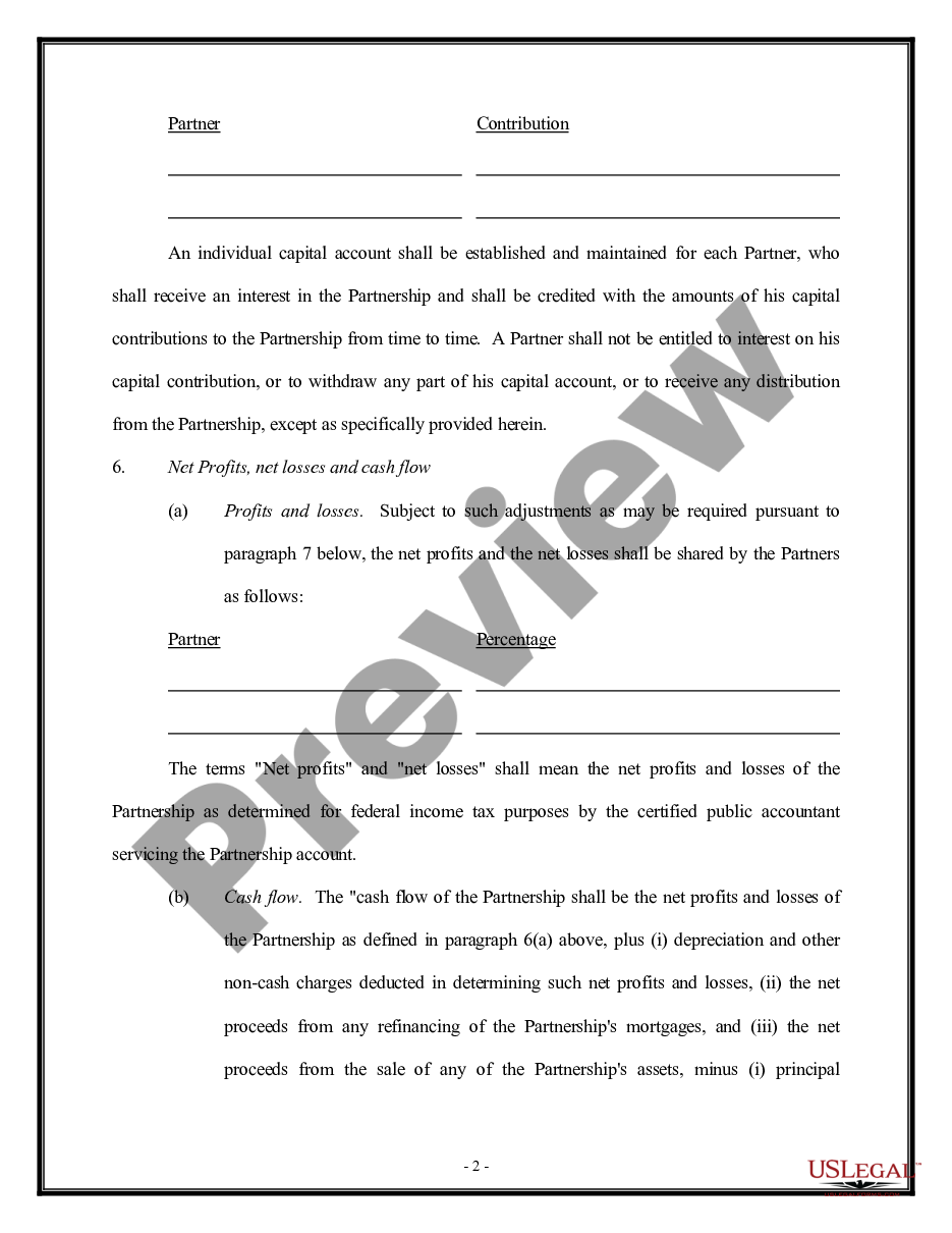 page 1 General Partnership Agreement - version 1 preview