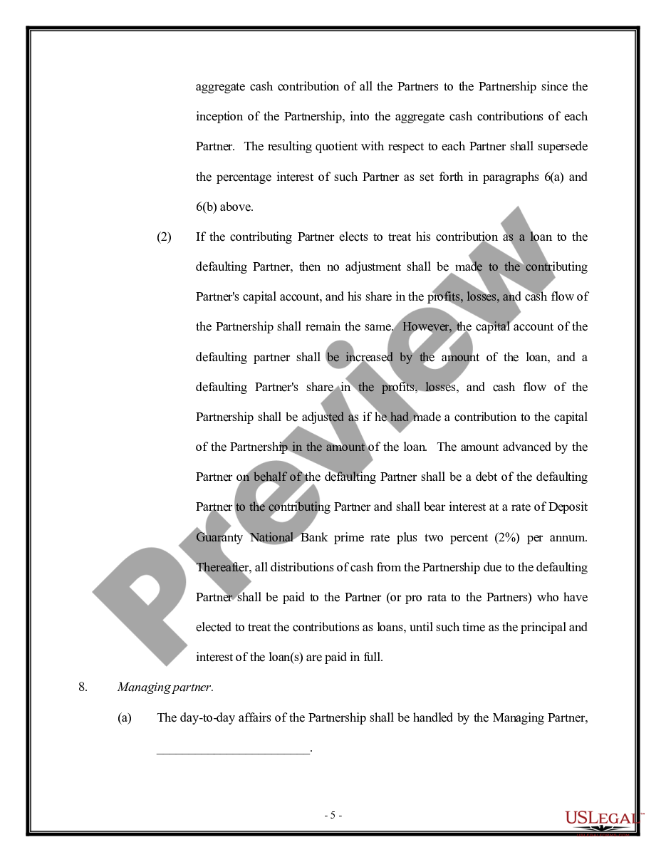 page 4 General Partnership Agreement - version 1 preview
