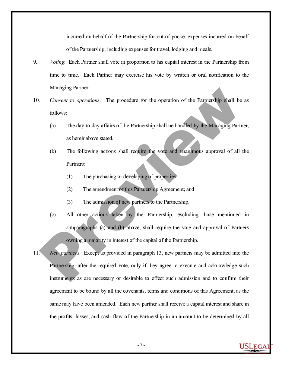 page 6 General Partnership Agreement - version 1 preview