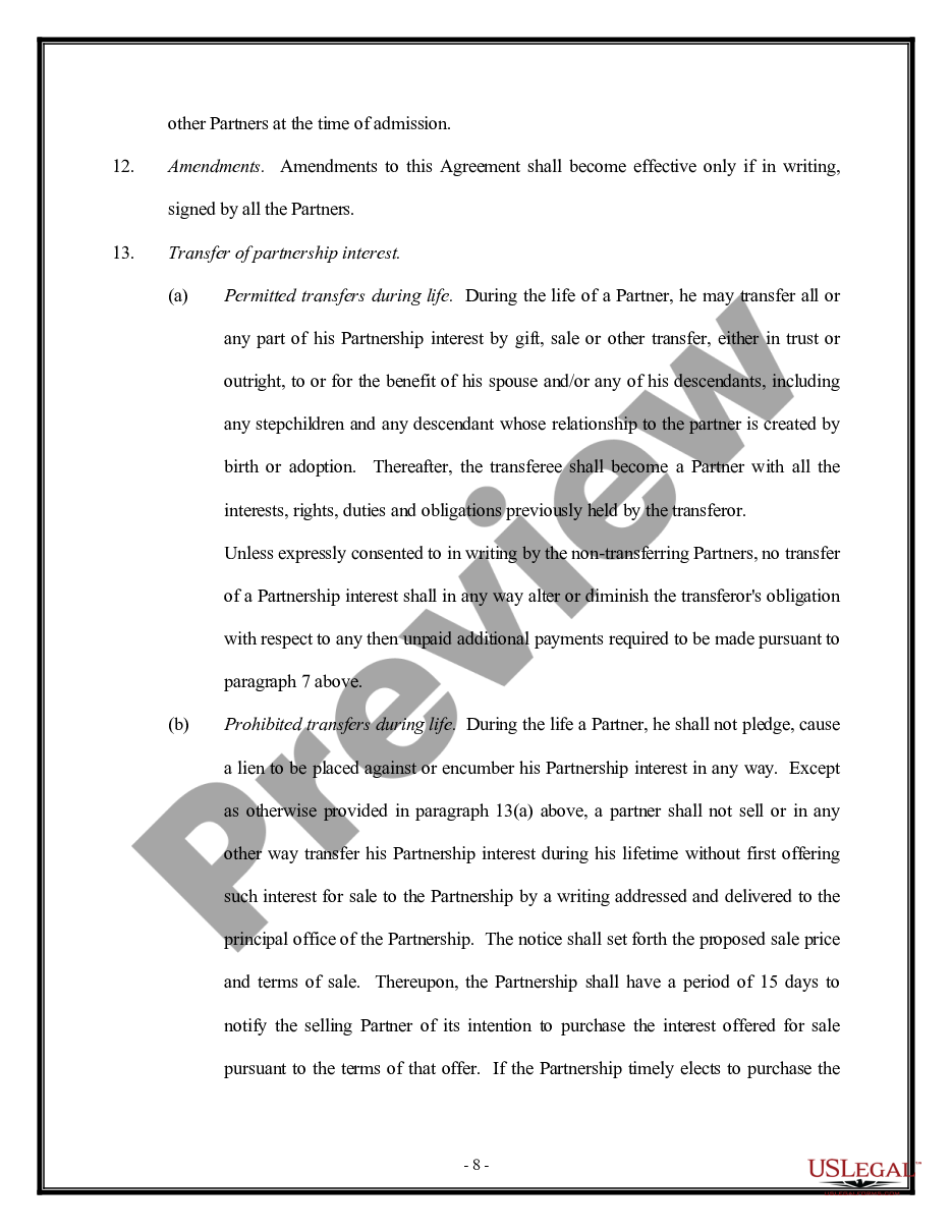 page 7 General Partnership Agreement - version 1 preview