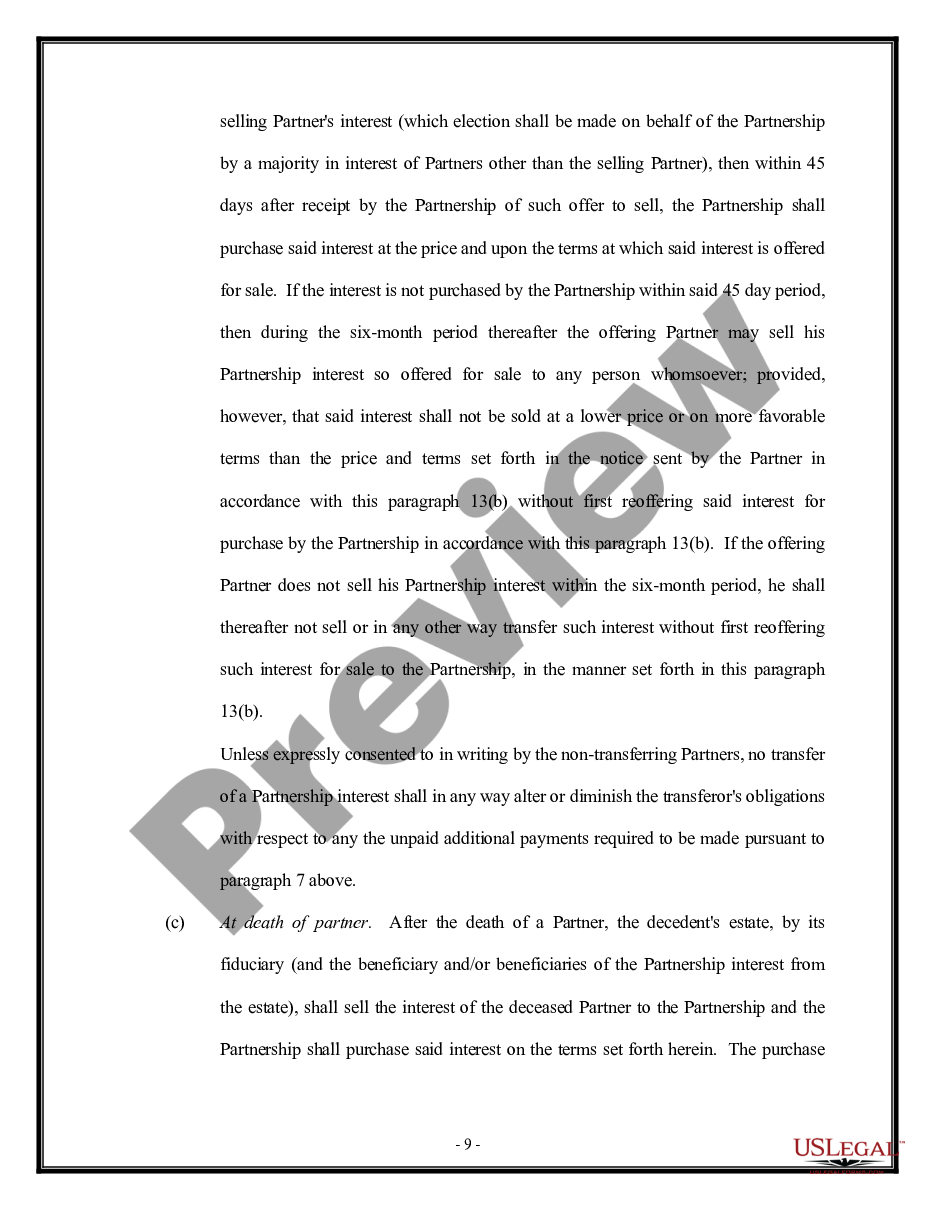 page 8 General Partnership Agreement - version 1 preview