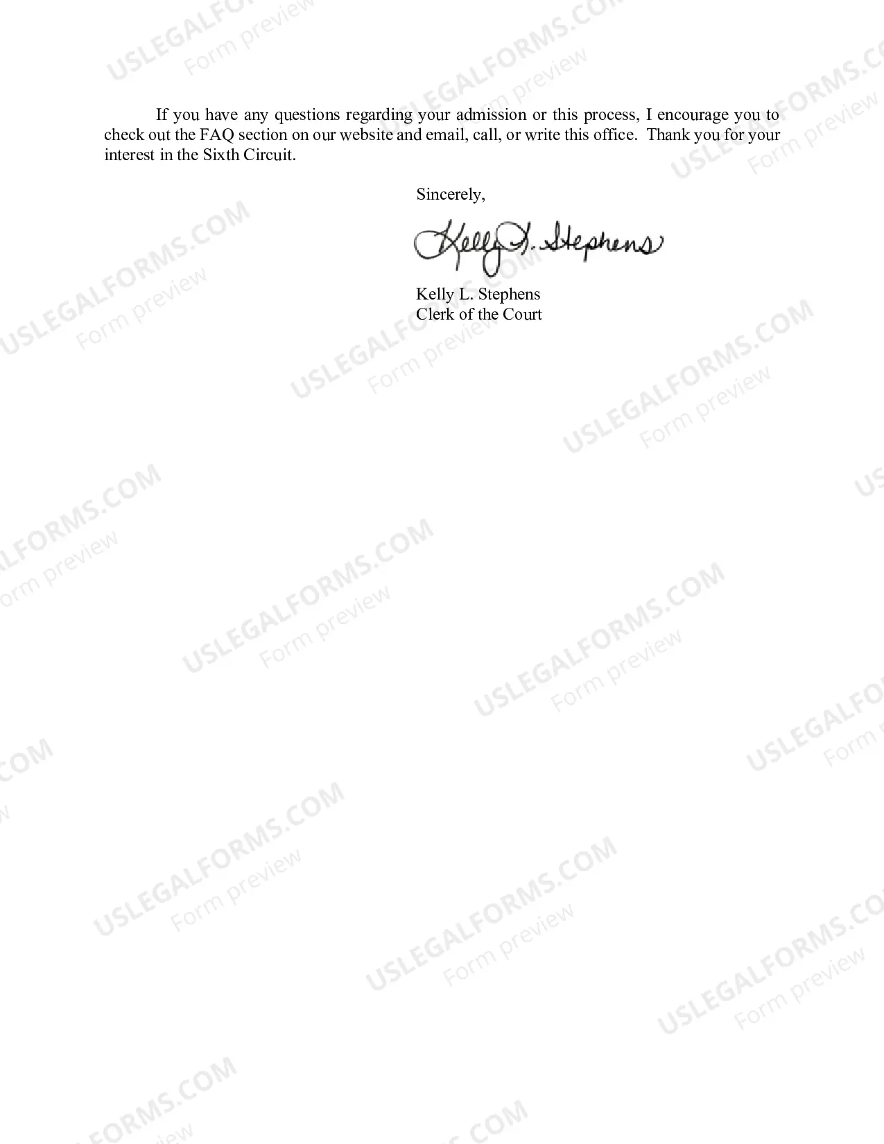 Preview Application for Admission