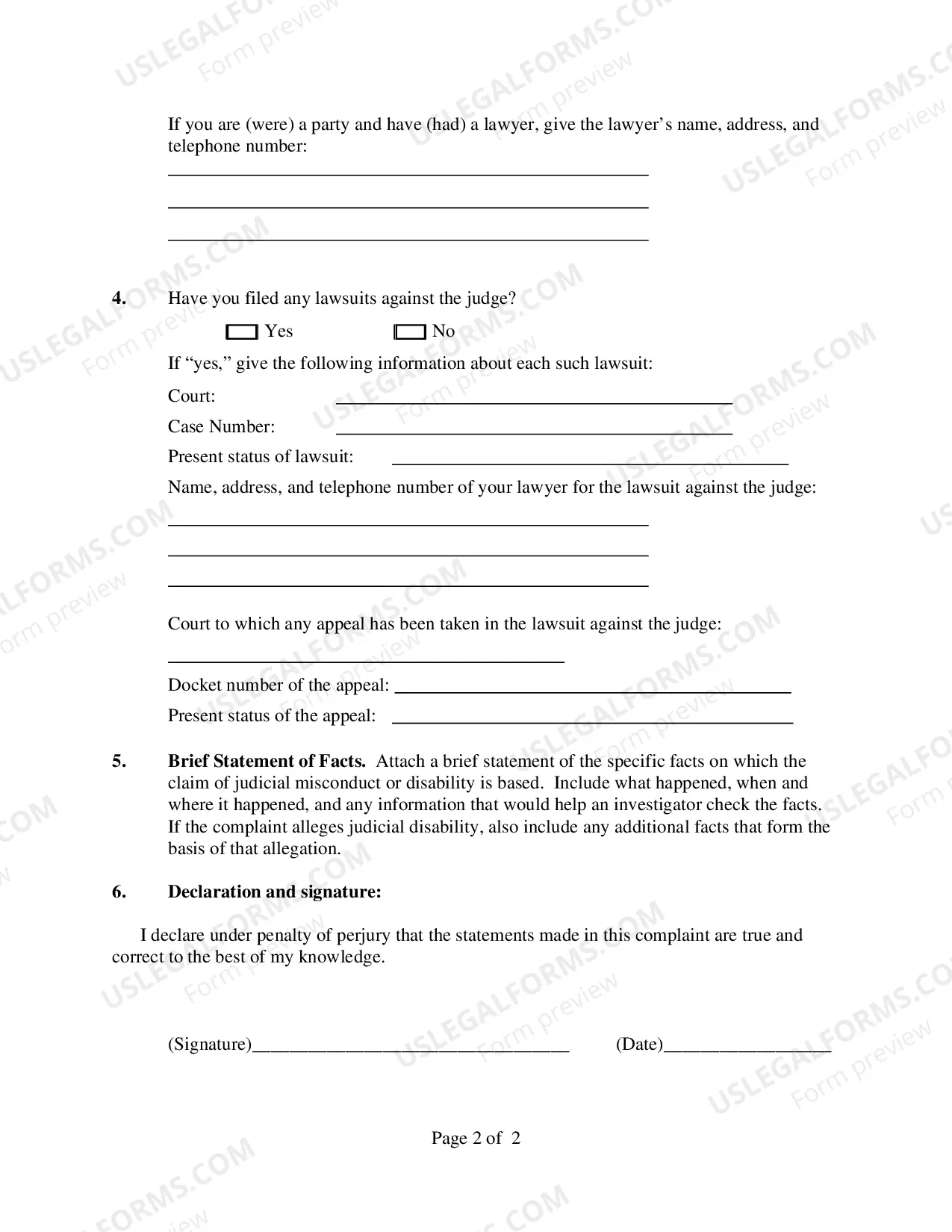 Preview Complaint Form