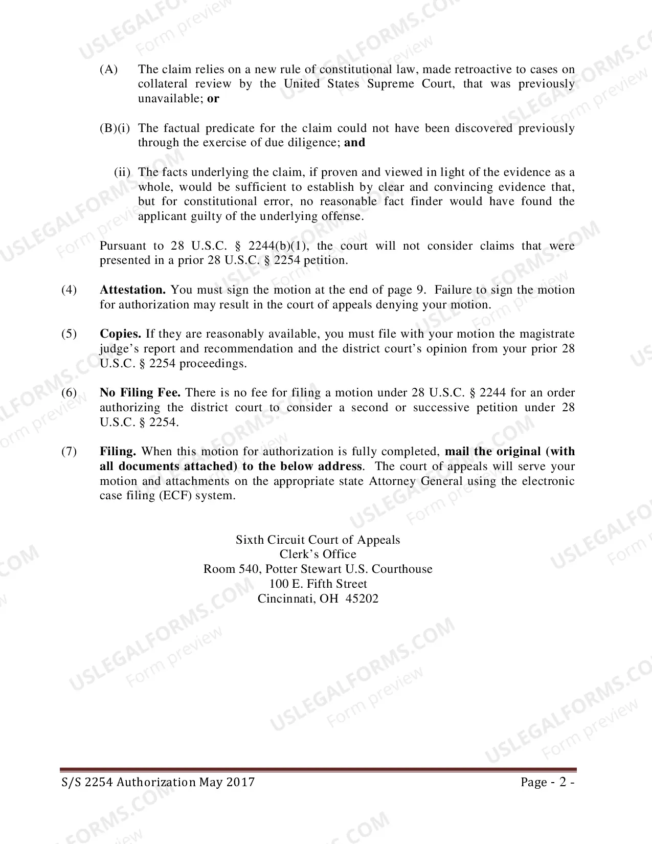 Preview Application for Second or Successive Petition Under 28 U.S.C. 2254 (state)
